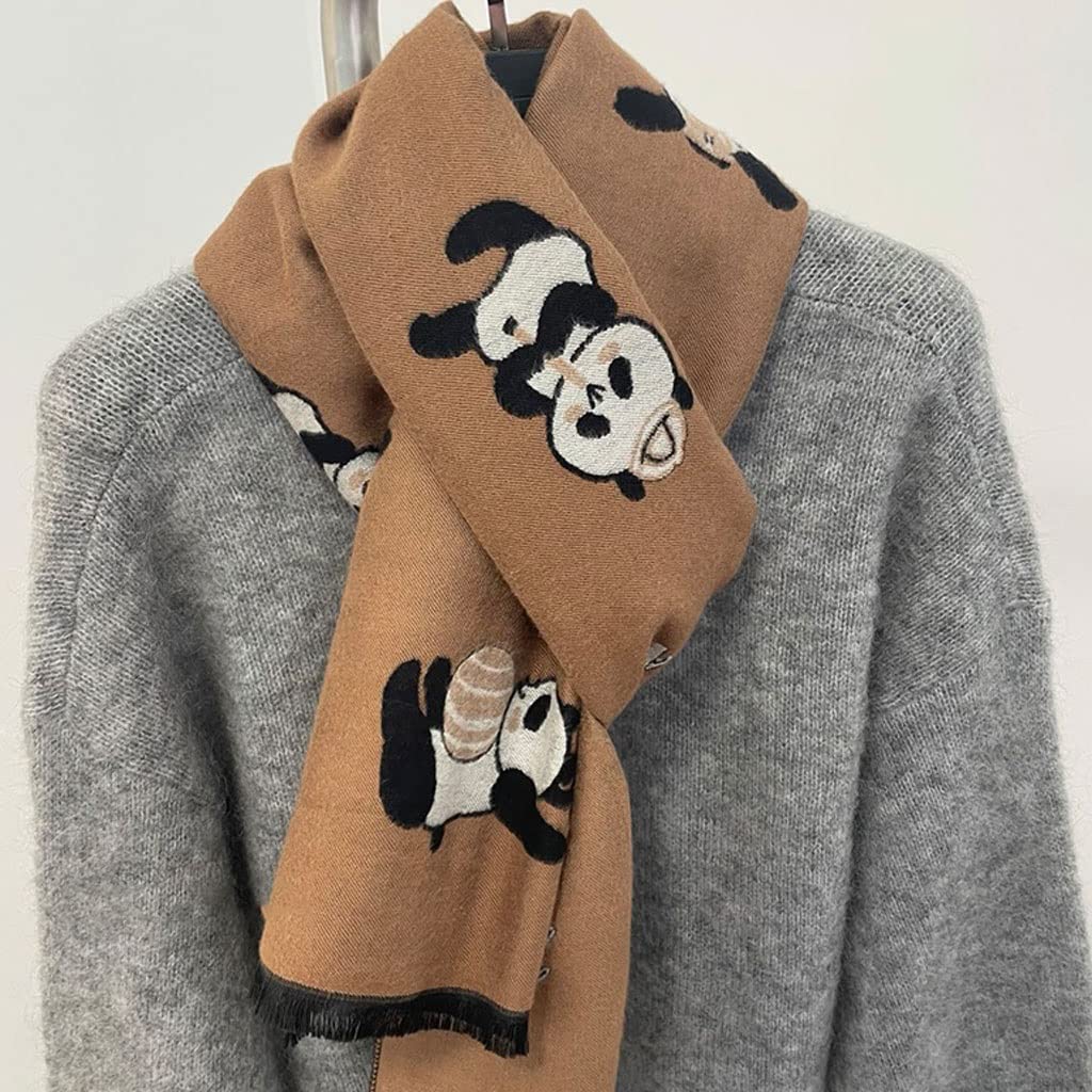 Szalik Lekki Kobieta Ciepła bawełniana mieszanka szalik jesień zima damska moda panda szaliki długie szal wrap wygodne męskie Szal Miękkie