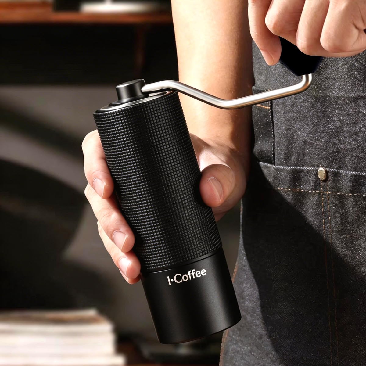 Moedor de Café Manual, Moinho em Inox com Manivela, Capacidade