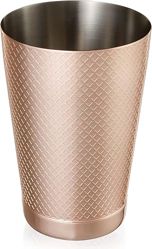Miniatura 2 de Barfly Agitador de celosía de diamante de 18 oz, chapado en cobre