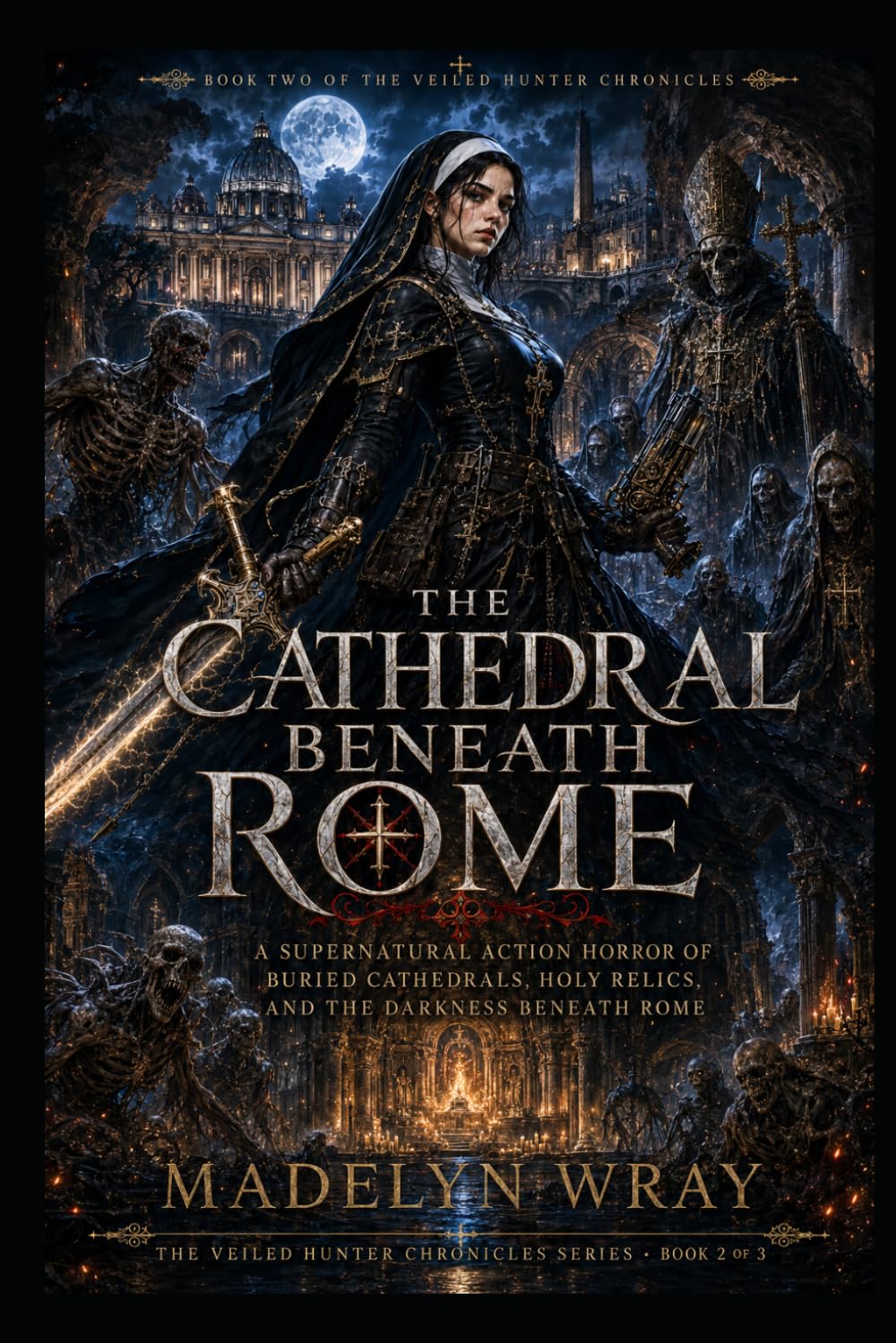 The Cathedral Beneath Rome: A Supernatural Action Horror of Buried Cathedrals, Holy Machines, and Underworld Monsters: 3 (The Veiled Hunter Chronicles)
