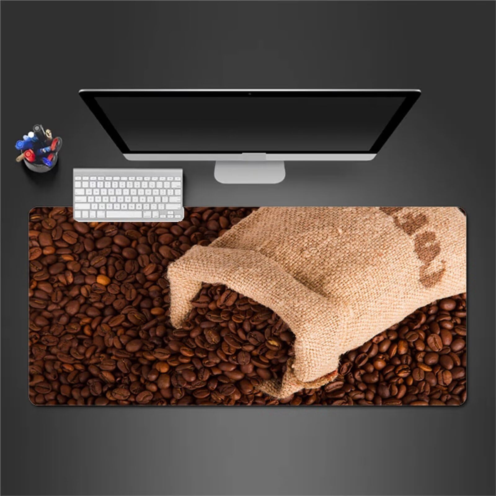 Alfombrilla Raton Gaming XXL 1200x600x2cm Alfombrilla de Ratón Grande Alfombrilla Gaming de Escritorio con Base Antideslizante para Gamers PC y Portátil (Café)