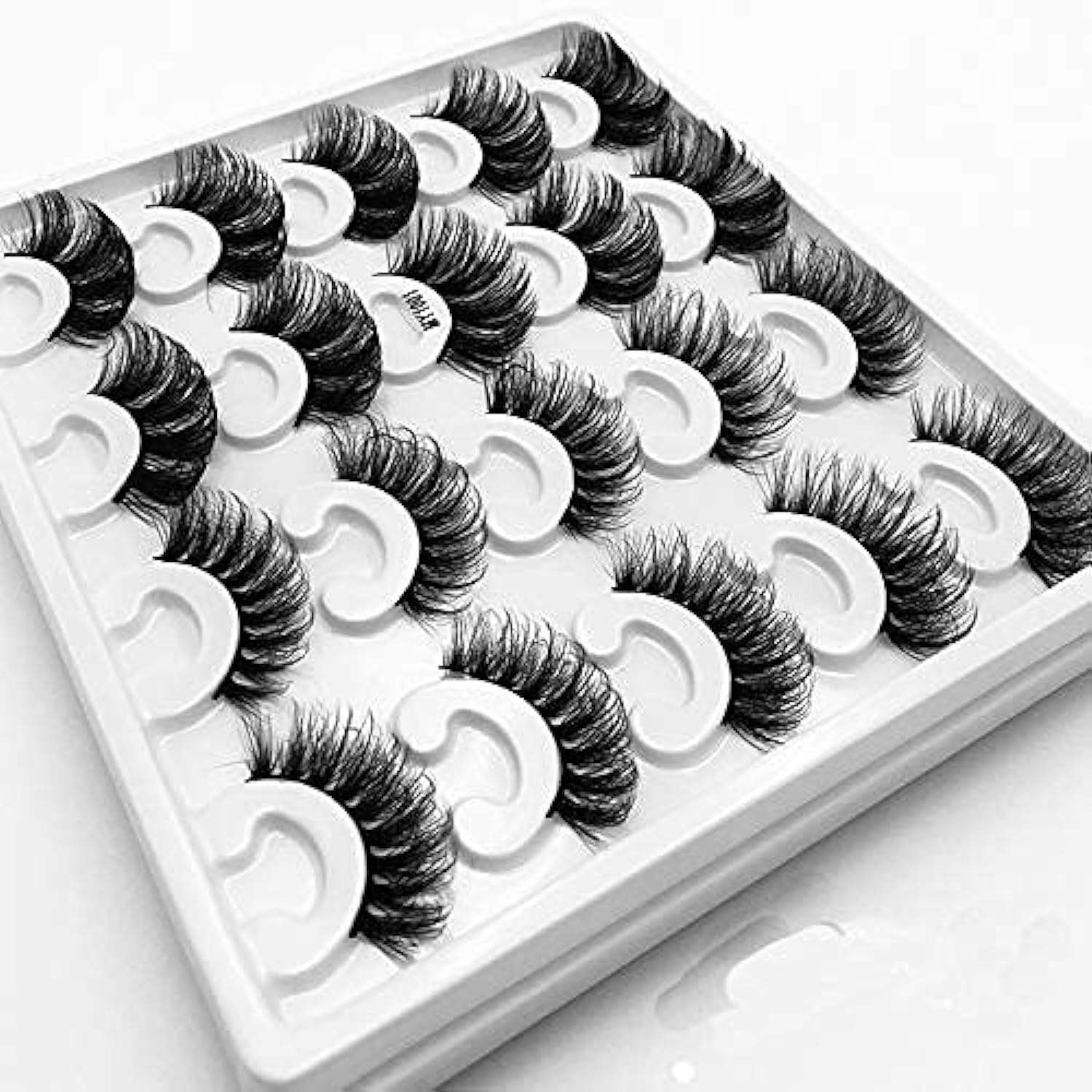 MAKINGTEC 10pair Mink Eyelashes 15mm Lashes Fluffy Messy 3D False Eyelashes Dramatic Long Natural Lashes Makeup Mink Lashes