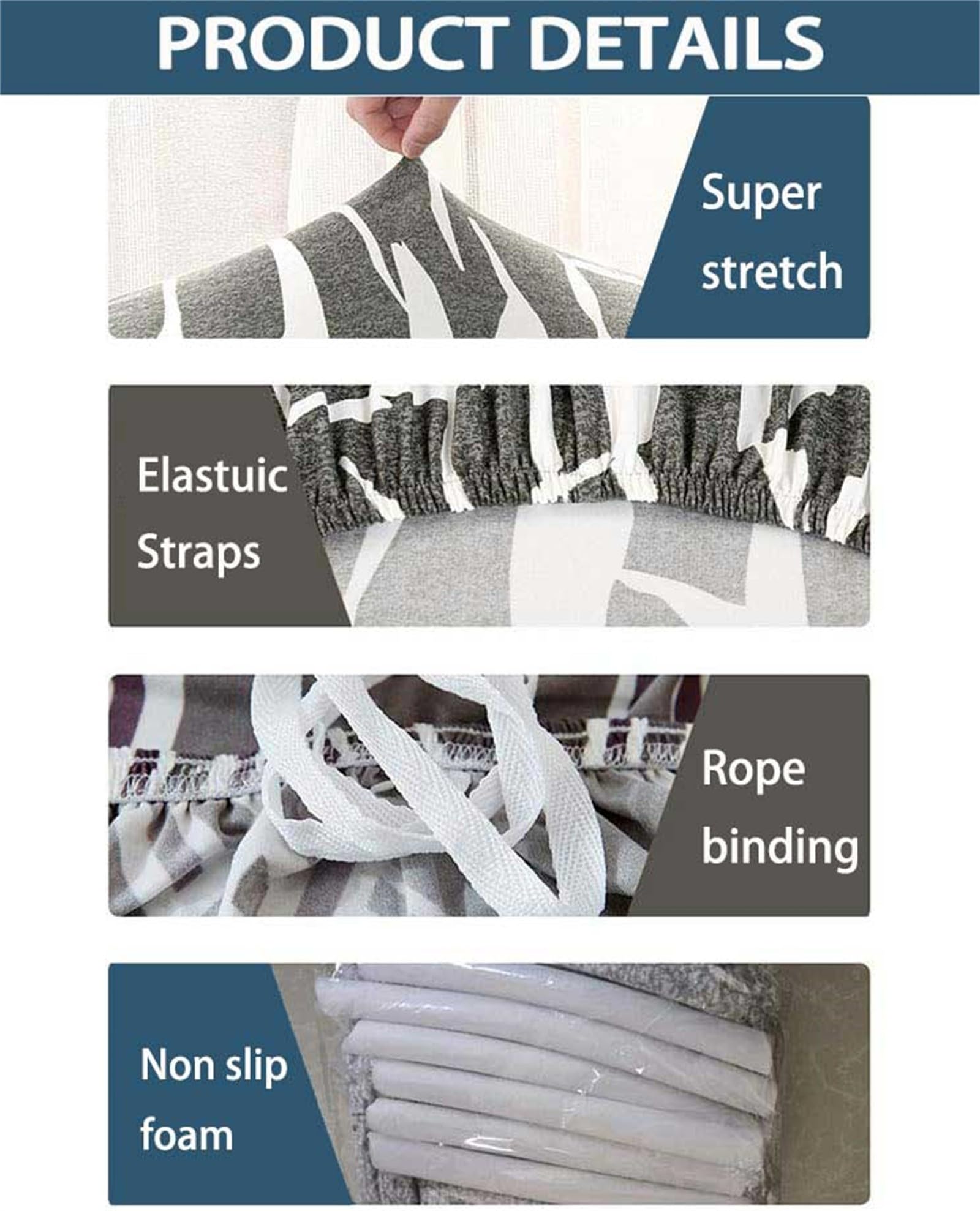 Copridivano Fodera Copridivani marmo oro nero Copridivano Elastico 1/2/3/4 Posti, Copridivano Protettore Universale Braccioli Sofa Ideale per Poltrone Mobili Copridivano