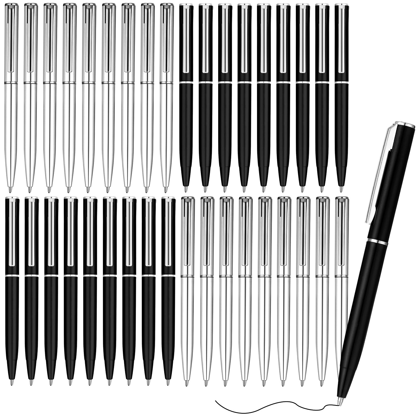 Teling 36 Pcs Small Ballpoint Pen Mini Pens Bulk 4 Inch Short Tiny Small Writing