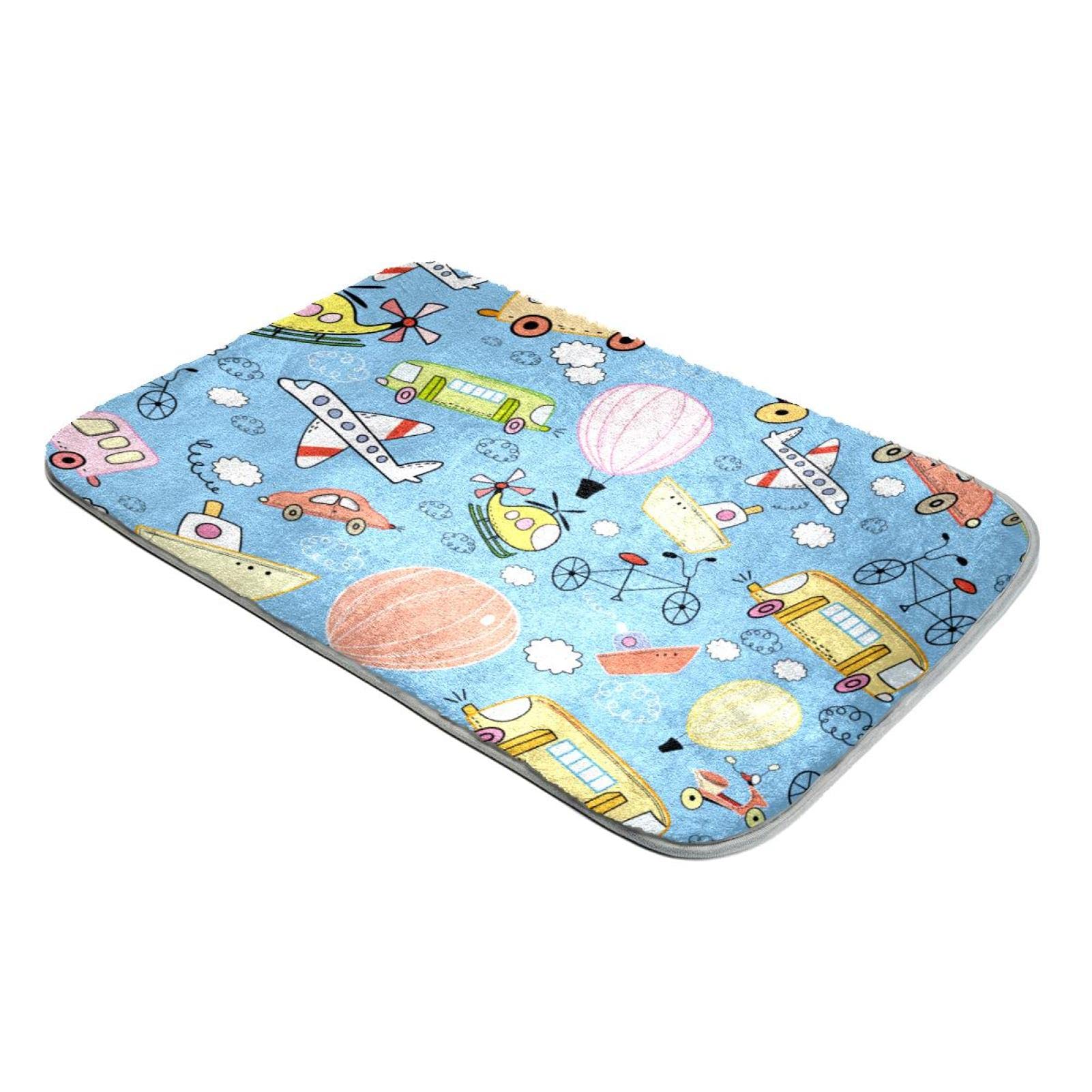 Tapis à poils longs en fausse fourrure pour amortir les chutes de jouet et protéger le sol