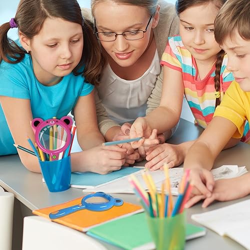 Miniatura 7 de Magnifying Glass for Kids 6 Pack Mini Magnifying Glasses Colorful Hand Lens Plastic Magnifier for Reading Science Class Outdoor Play IRCHLYN (6