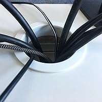 Vista 5 de uxcell Cable de plástico para escritorio de 2 pulgadas, para ojales, 10 unidades, color marrón oscuro