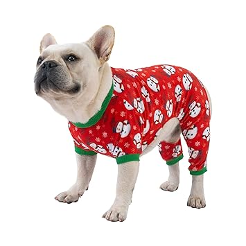 CuteBoneDog Christmas Pajamas Sweater Gifts for Small Dogs Clothes P136XS