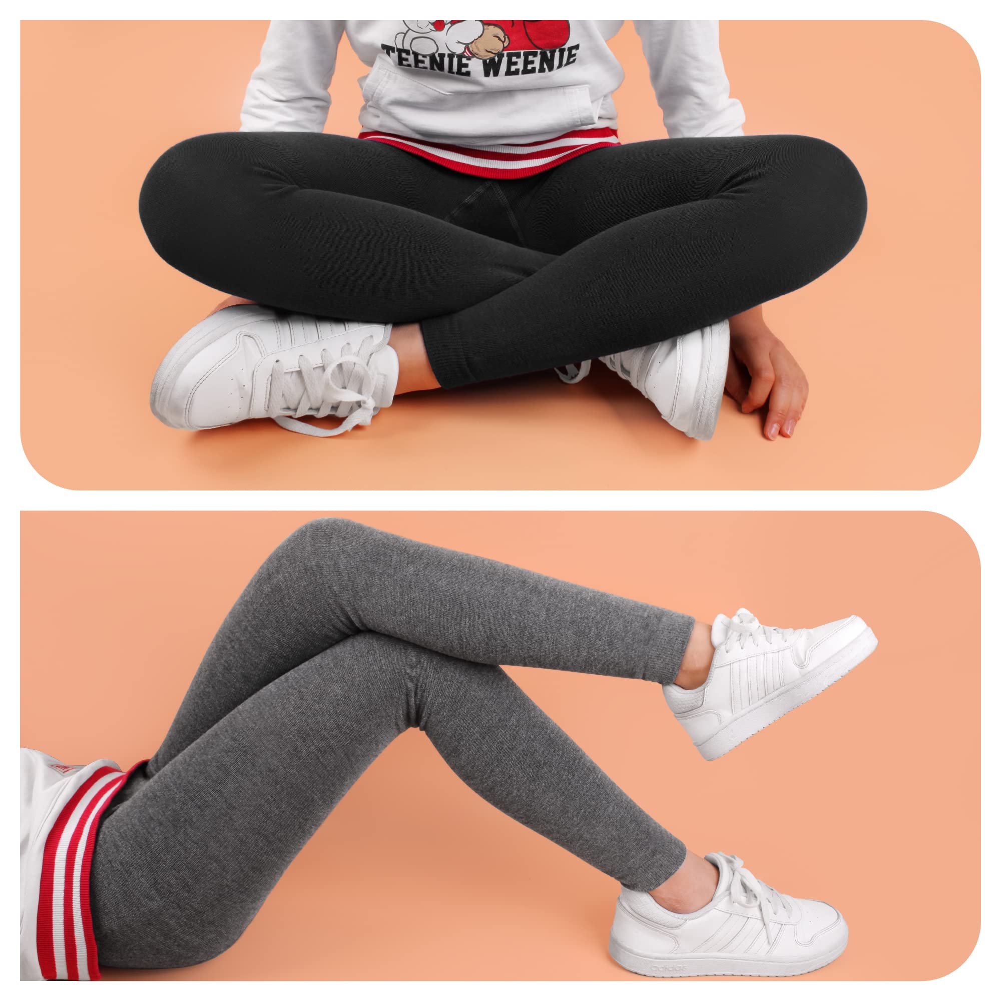 L&K-II 2786VA Lot de 6 sous-vêtements thermiques en coton pour enfant garçon et garçon Automne Printemps Longueur cheville