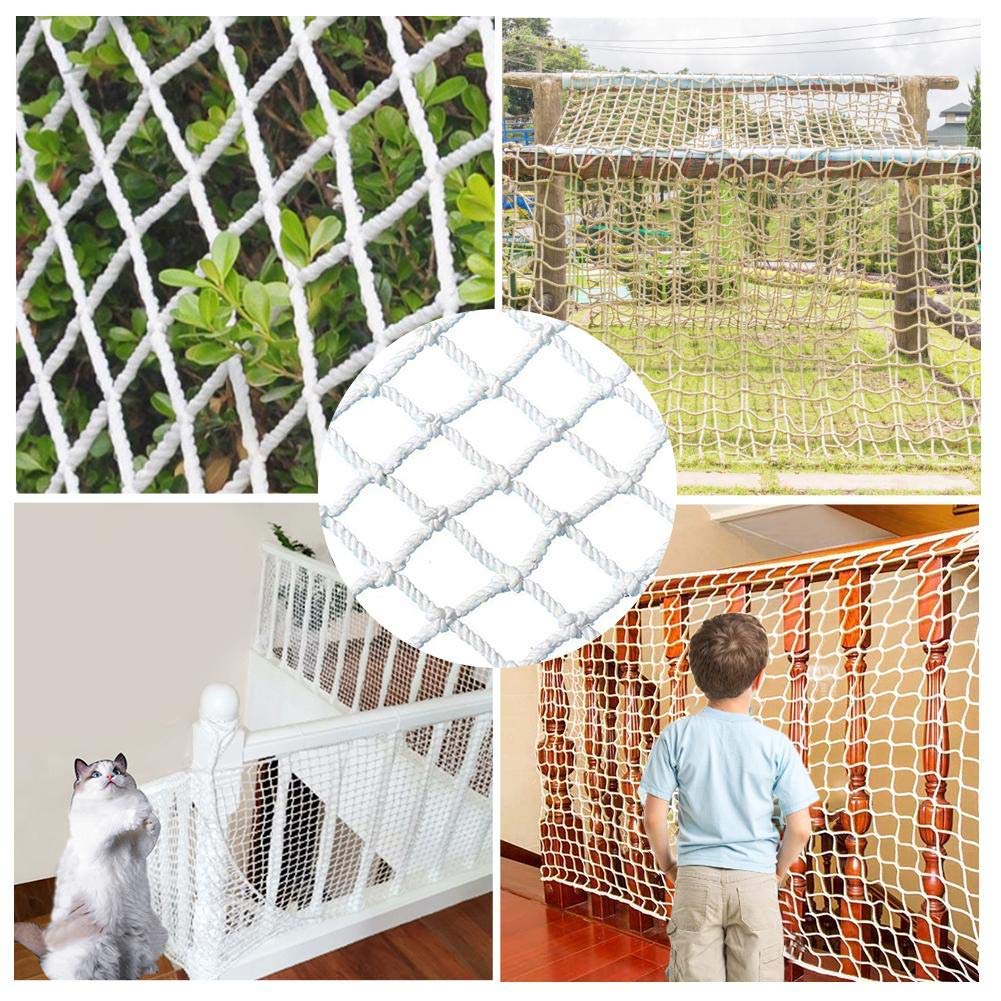 Red de protección antiescape, red de protección para niños y niños, para balcón, ventana, escalera, jardín de infantes, 5 cm, tamaño de malla - 3 x 8 m