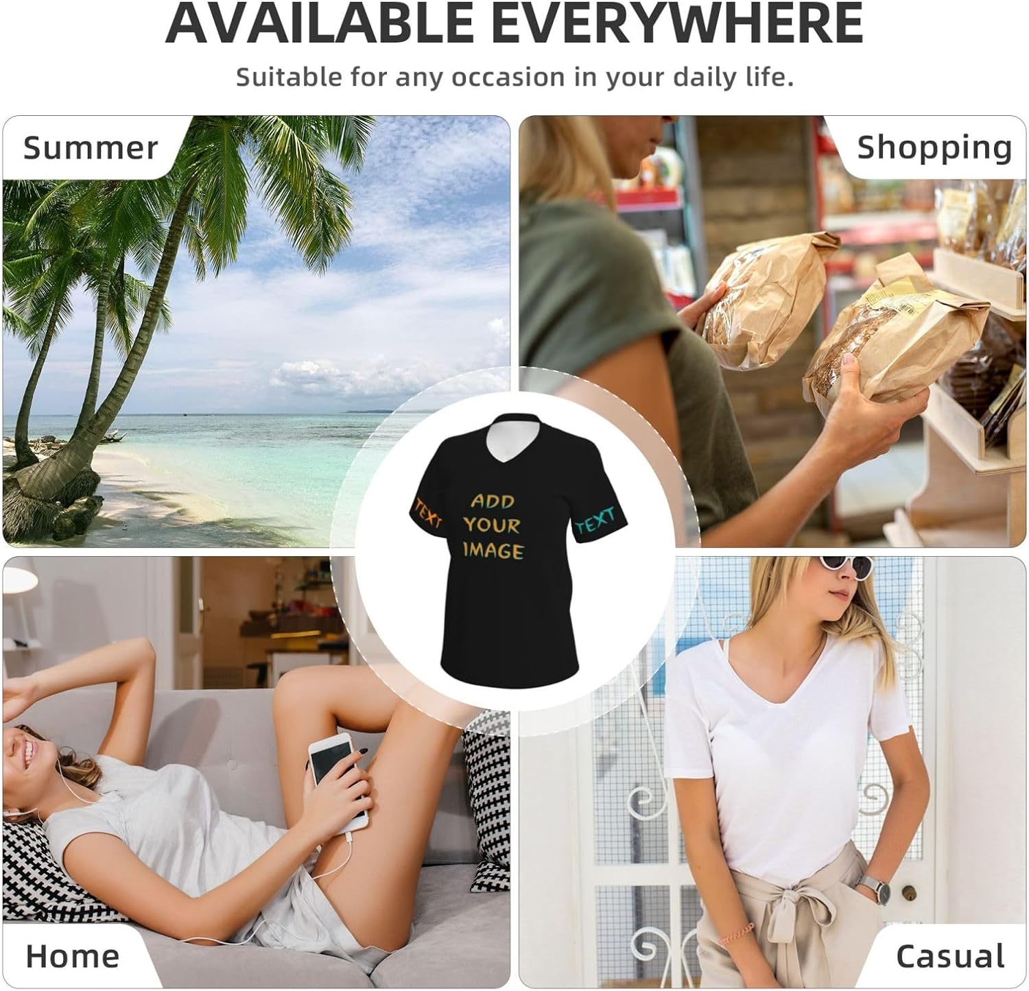 Custom Tshirt Custom Gift Personalized Shirts with Photo Customize Women T Shirt - Image 7