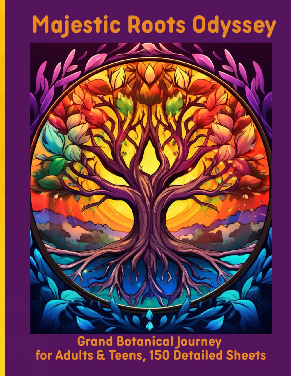 Majestic Roots Odyssey: Grand Botanical Journey for Adults & Teens, 150 Detailed Sheets