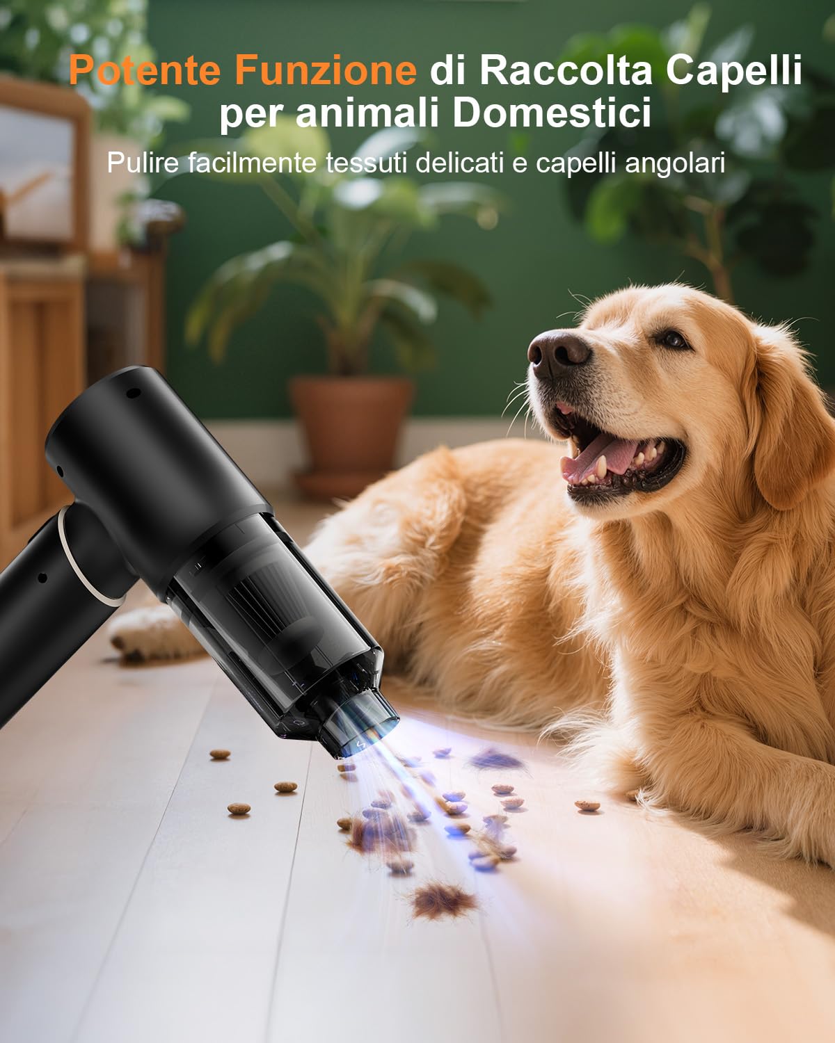 Aspirapolvere Auto, 16000Pa Aspirabriciole Senza Fili, Aspirapolvere per Auto110000RPM Aspiratore e Soffiatore con Motore Brushless, Mini Aspirapolvere Senza Fili per Auto Casa Ufficio Peli Domestici