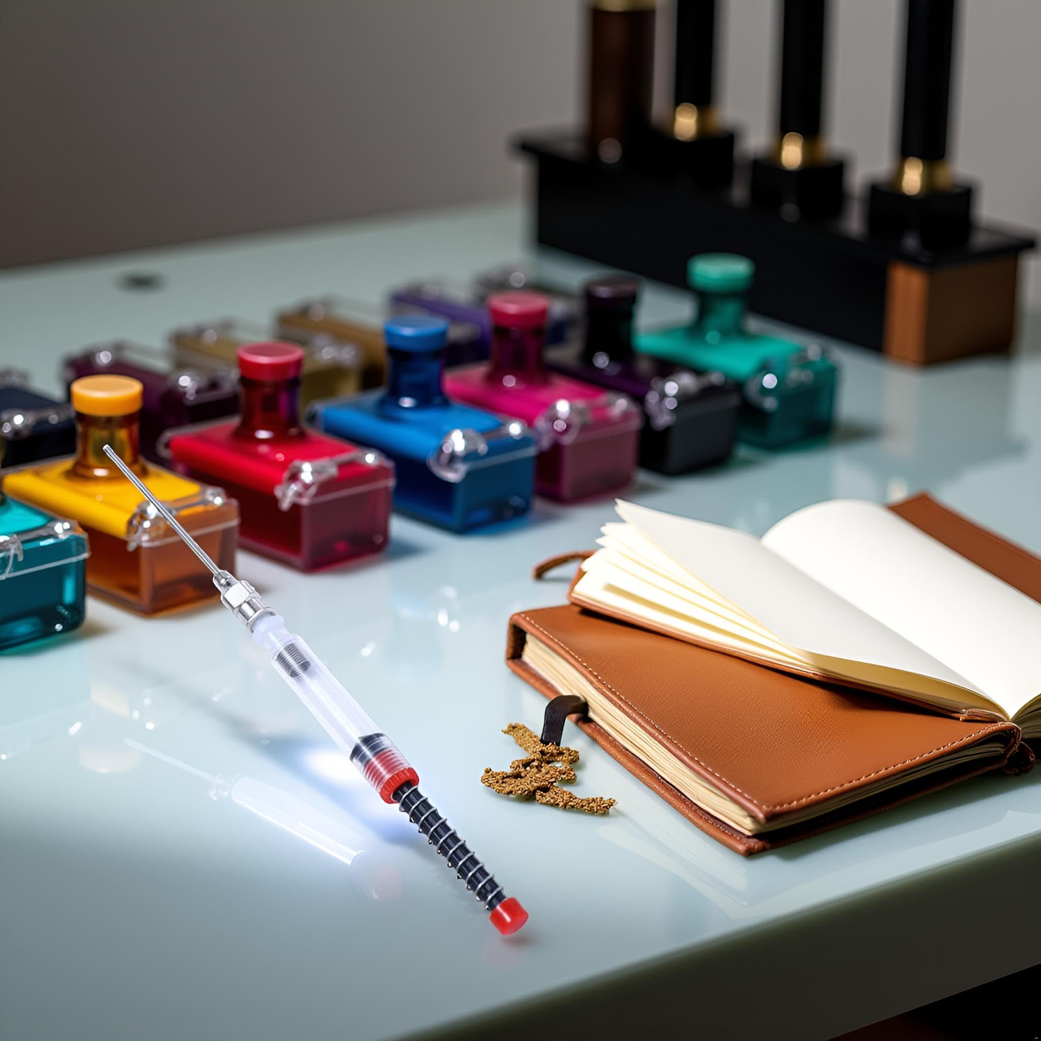 Transparent Fountain Pen Ink Syringe - Precise Refilling Tool For Cartridges & Converters