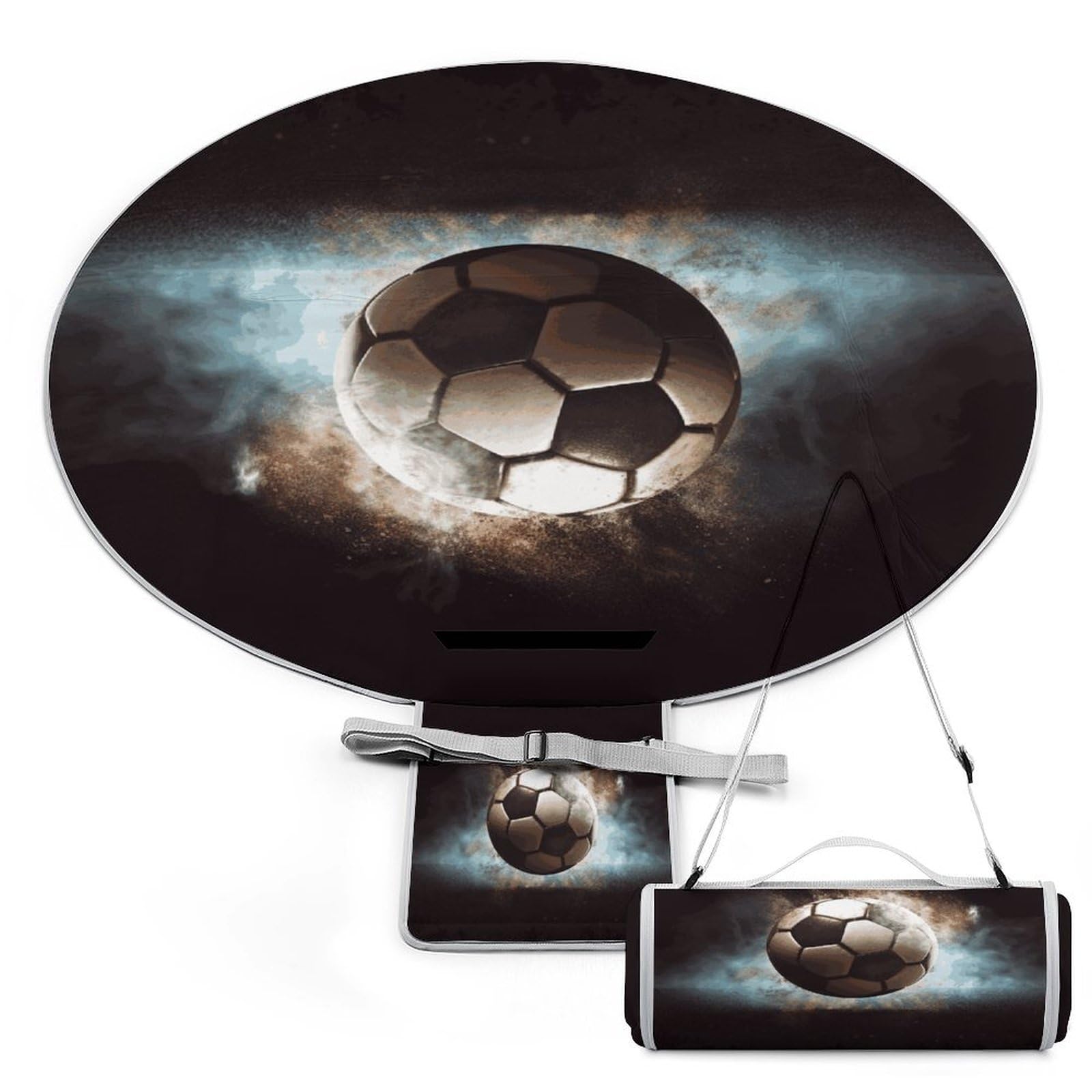 Coperte da picnic per sport e calcio, rotonde, pieghevoli, leggere, da spiaggia, impermeabile, coperta da esterno per primavera, estate, campeggio, parco, erba da viaggio