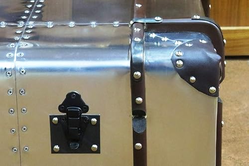 Miniatura 3 de NauticalMart Aviator Commander - Mesa de café de aluminio para almacenamiento