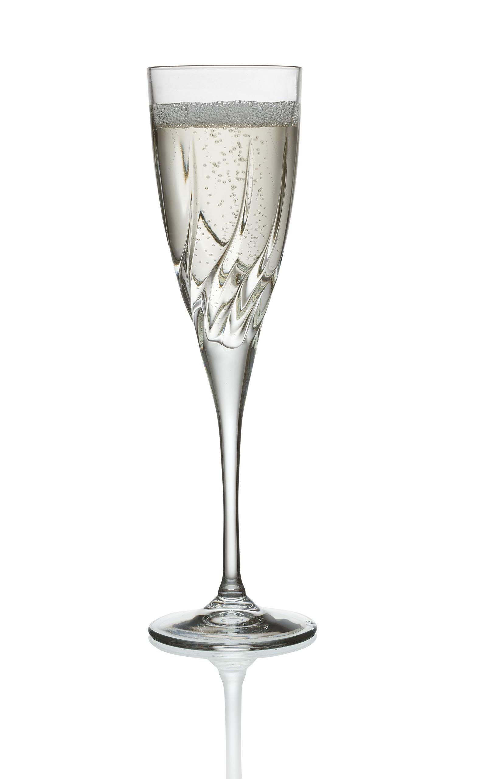 Buy RCR Crystal Twist Da Vinci Collection Champagne Flutes/Prosecco Glasses Set of 8200ml