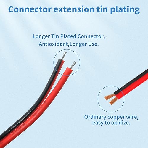 Miniatura 3 de Paquete de 20 conectores macho de cable de alimentación de 12 V 5 A CC, 0.217 in x 0.083 in, adaptador de conector de barril de CC para cámara de