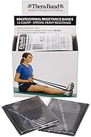 Vista 8 de THERABAND Resistance Bands, 5 Foot, 15 or 30 Count Professional Latex Elastic Bands for Upper & Lower Body Exercise, Physical Therapy, Pilates, Home