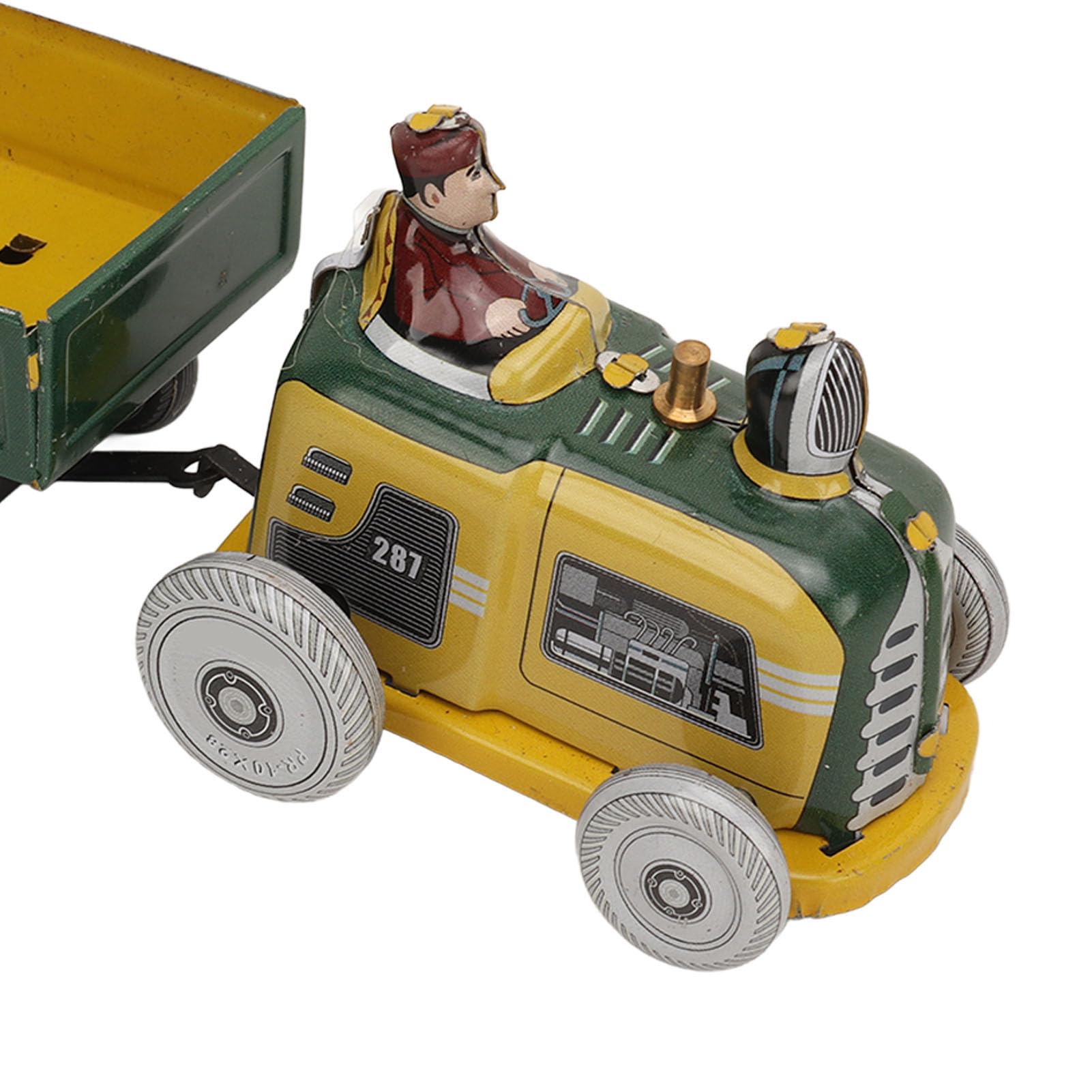 Nostalgiczna Nakręcana Zabawka, Metalowy Traktor z Blachy Chodzącej, Kolekcjonerskie Dekoracje w Stylu Vintage, Klasyczny Design z Doskonałym Wykonaniem, Wszechstronna Opcja