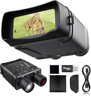 Night Vision Binoculars for Adults - 4K Night Vision Goggles with 4'' Large Screen, Night Vision Scop Digital Infrared Binoculars, Save Photo & Video Clearly, Suit for Hunting & Security - YFIXQNSU