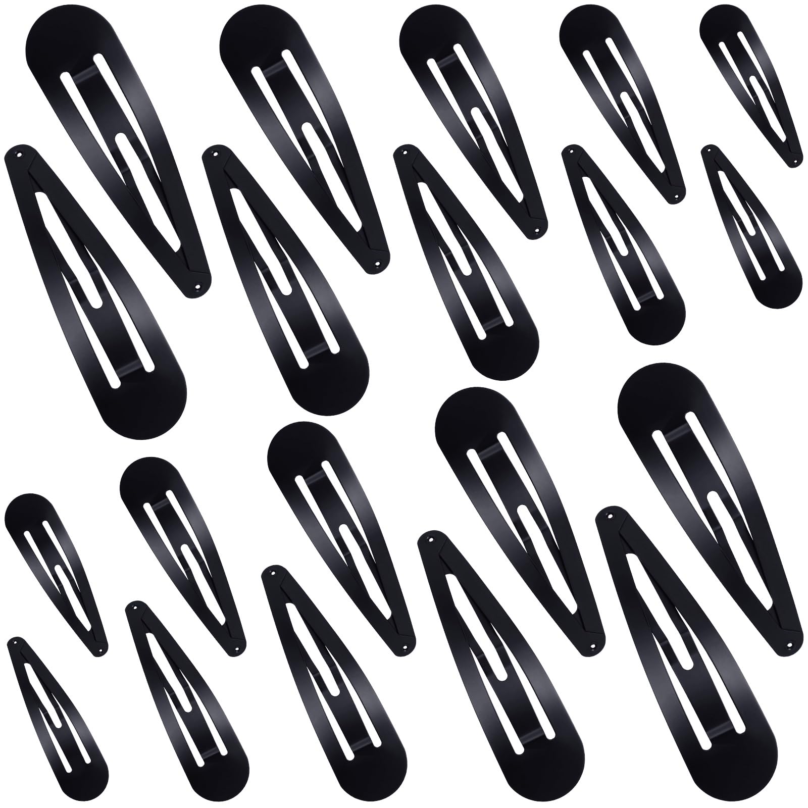 Photo 1 of WILLBOND Black Metal Snap Hair Clips - 40 Piece Set