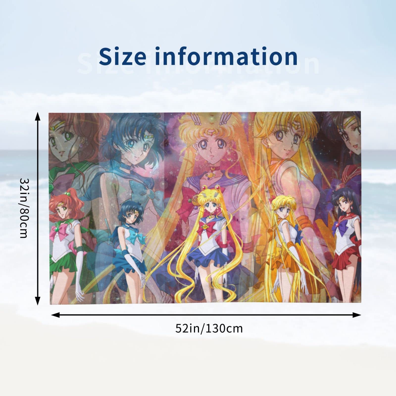Amazon｜美少女戦士セーラームーン バスタオル ビーチタオル 大判