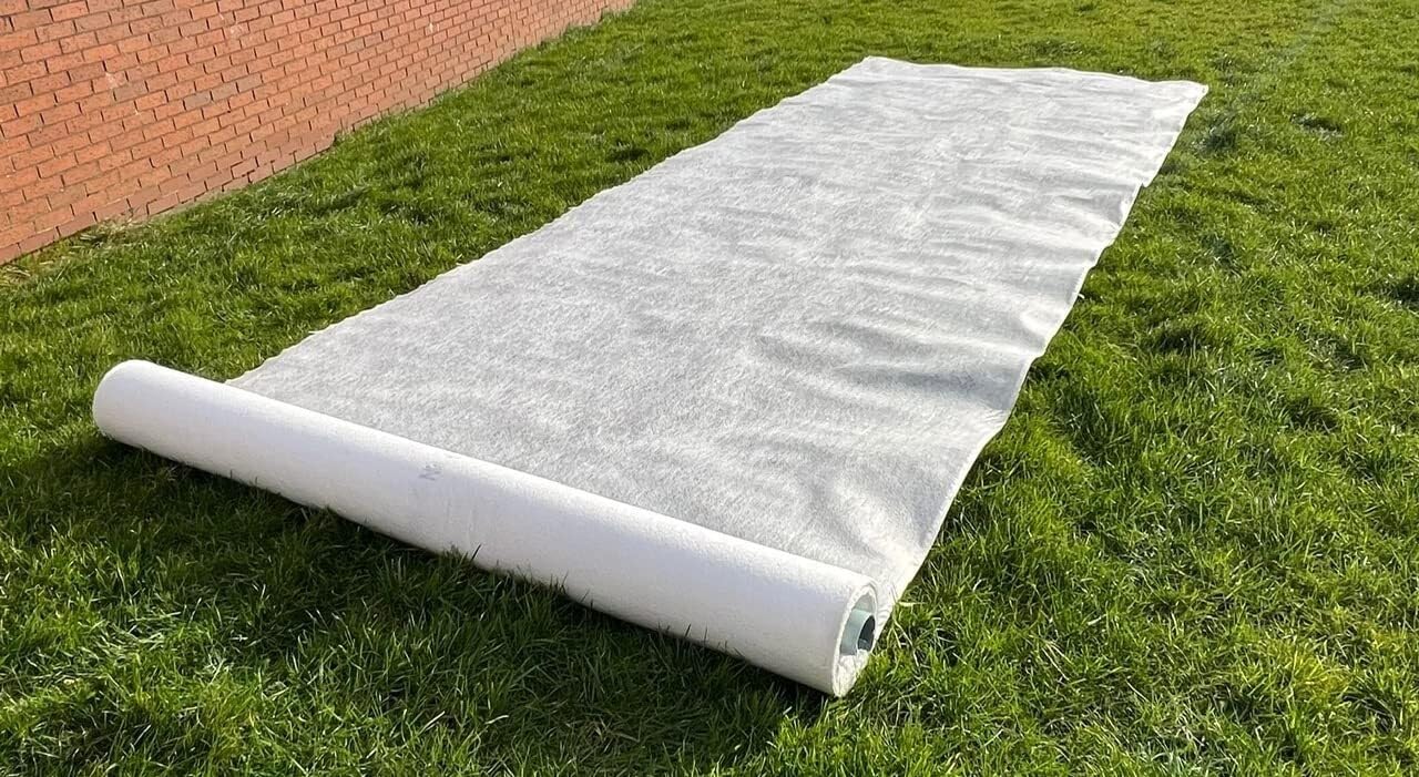Membrana Geotextil 1,1 x 10 m (11 m²) Tela No Tejida 100gsm para Drenaje Francés, Revestimiento de Zanja, Senderos y Jardín