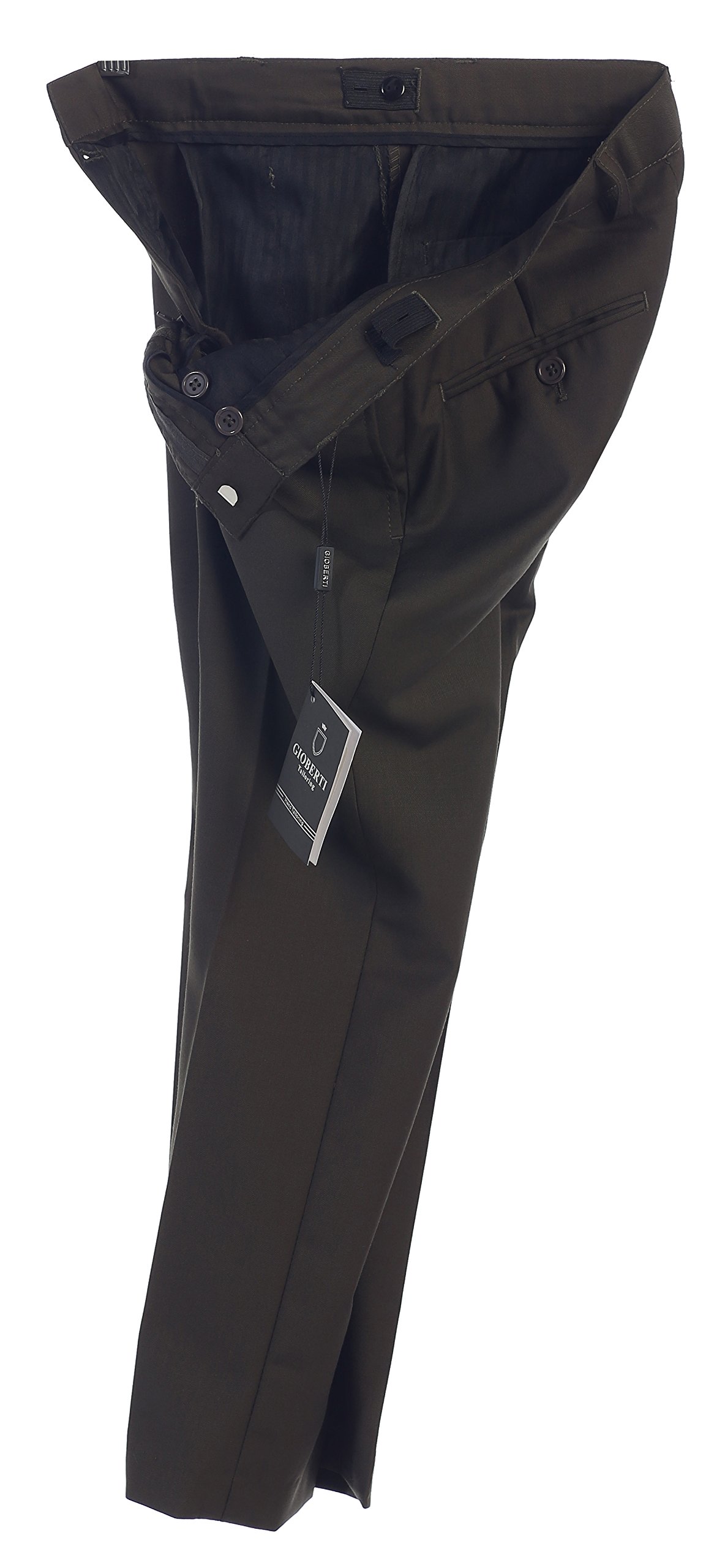 Gioberti Pantalones de vestir con frente plano para niños