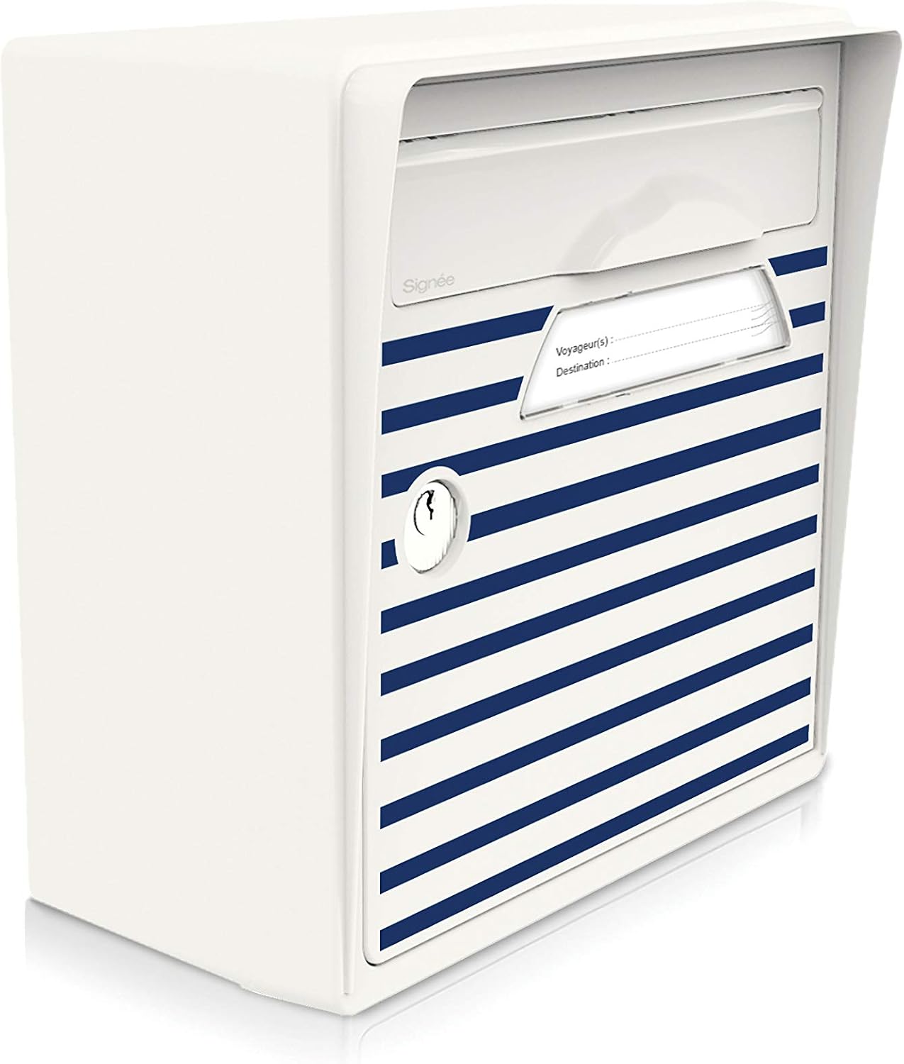 Wall-Mounted Letterbox, Seaside/Ivory White