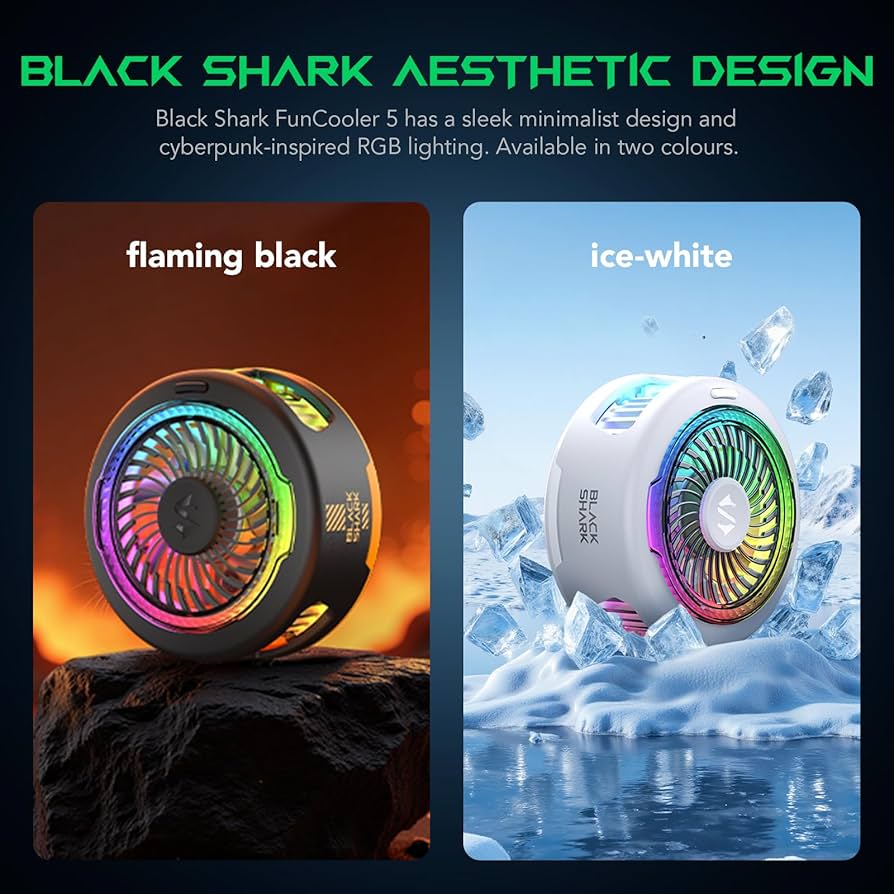 未使用品！ BLACK SHARK FUNCOOLER 5 ブラックシャーク 黒 Amazon.co.jp: Black Shark FunCooler 5 磁気式 スマホ 冷却