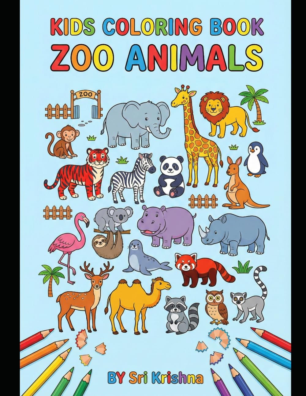 Kids Coloring Book: Zoo Animals Adventure for kids
