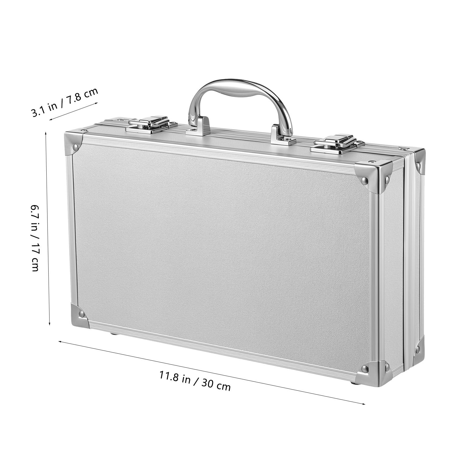 IMIKEYA Caja de Herramientas de Aluminio con Gran Capacidad Maletín Portátil con Asa Ergonómica Organizador Multifuncional para Medicinas y Uso Doméstico Oficina y Viajes