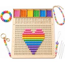 FVUILH Wooden Pony Bead Board, Fast Stringing Kandi Design Tray