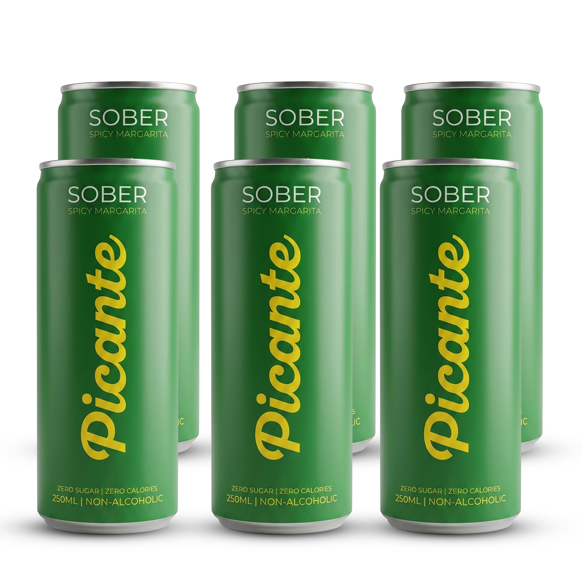 SOBER Picante Non Alcoholic Drink, Zero Alcohol Ready to Drink Mocktail, Jalapeno Lime Agave Flavour, 0 Sugar, 0 Calories, Spicy Cocktail Alternative, Pack of 6 Cans-image-37