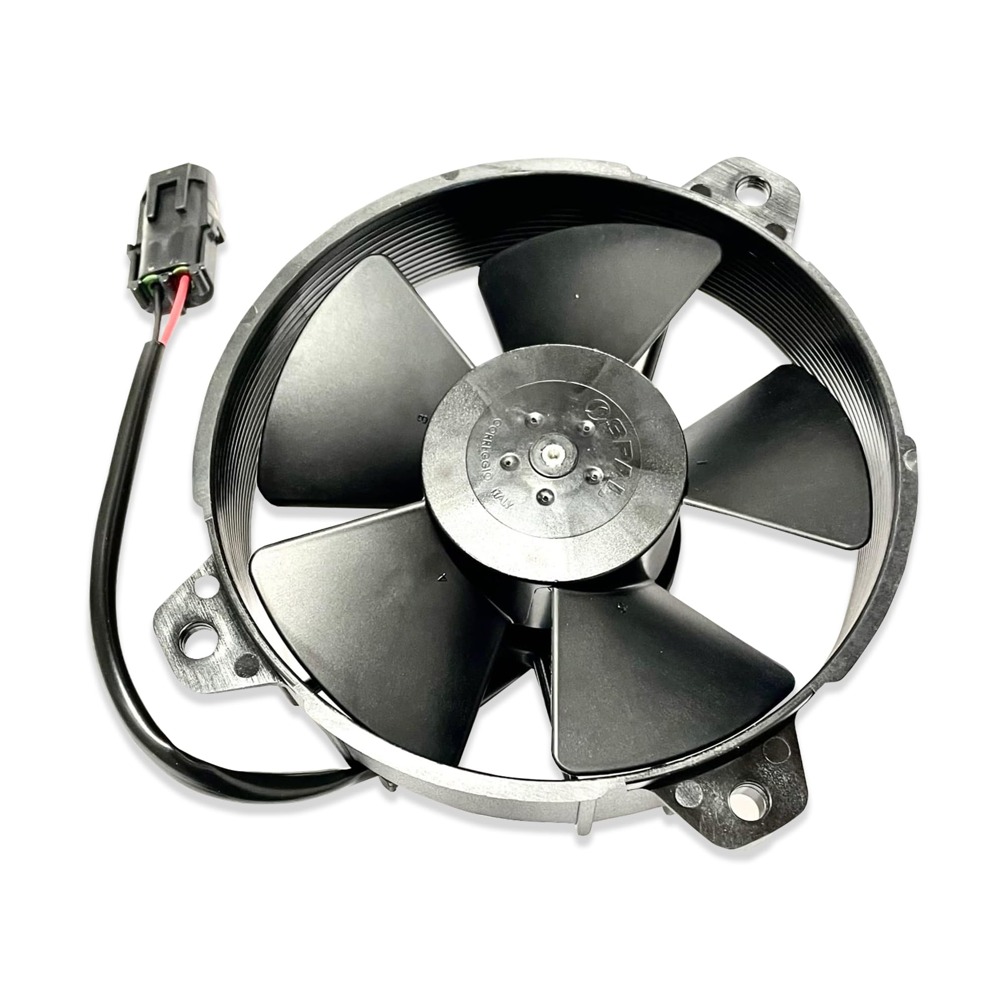 SPAL 30103059 Ventilador extractor de 5.2 pulgadas, 12 voltios, hoja recta de alto rendimiento, 342 cfm VA31-A101/46A con conector sellado Weatherpack