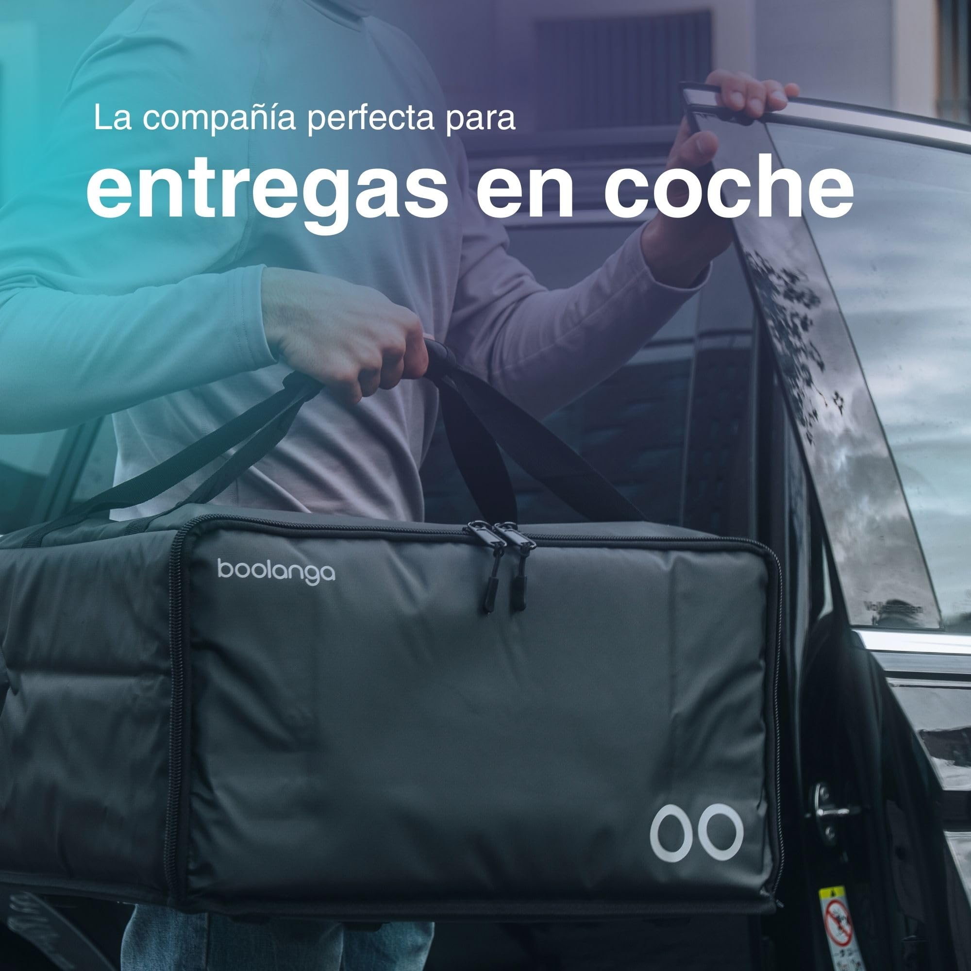 Bolsa de Entrega aislada para Coche, Bolsa de Entrega Que Mantiene tu Comida Caliente y fría Durante Horas. 100% Repelente al Agua. Vol. 48 L. Diseñada para mensajeros