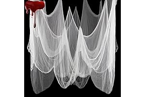 Zesliwy Spooky White Sheer Cheesecloth