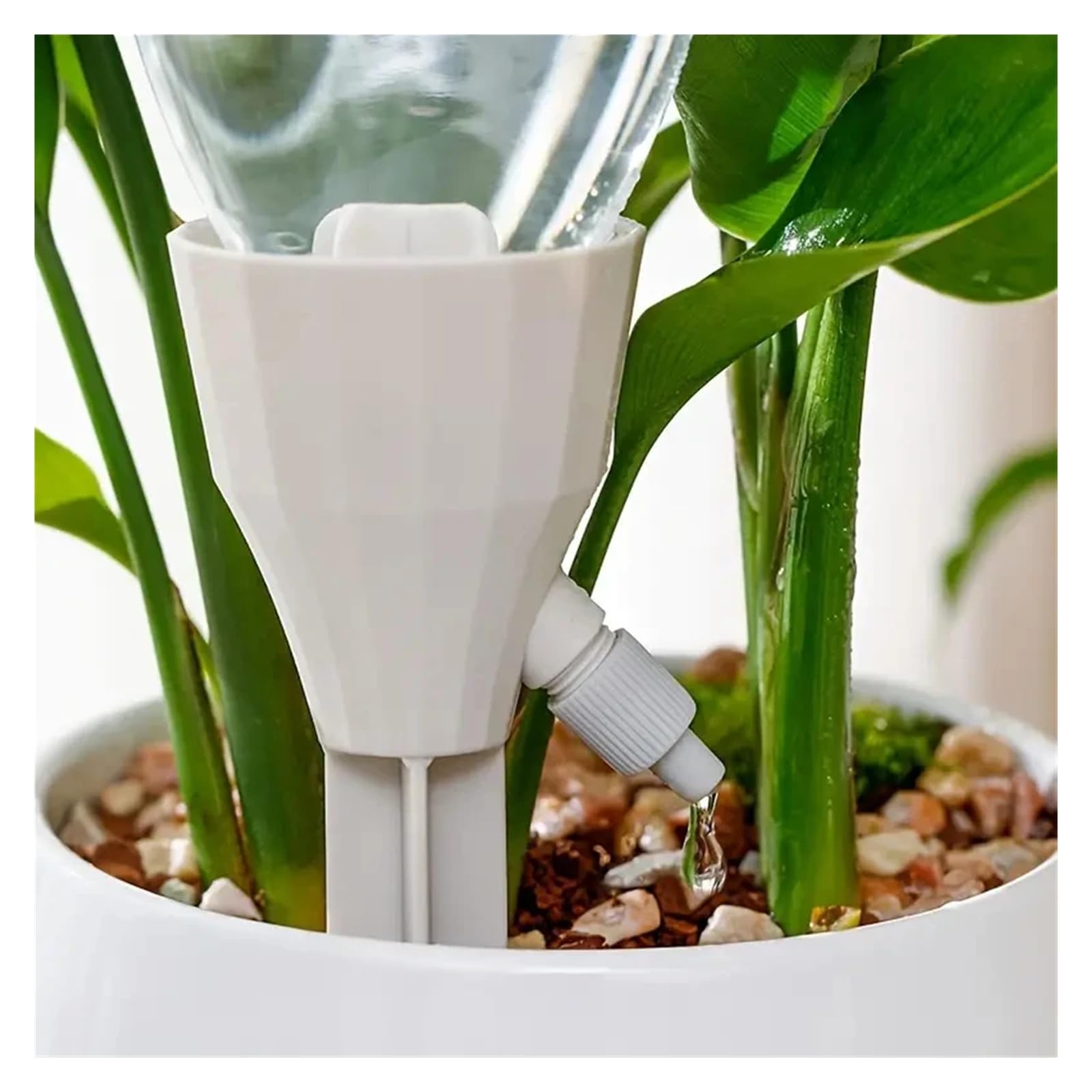 Dispositivo automatico for l'irrigazione dei fiori for piante in vaso domestiche, velocità di gocciolamento regolabile quando si esce, gocciolatore for irrigazione automatica(Beige)