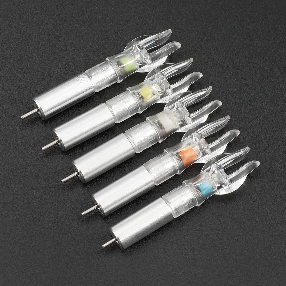 Arc Et Fleche Adulte SHARROW - Pack De 6/12 Encoches LED Lumineuses Pour Flèches De Tir à L'arc - Diamètre 4.2mm - Idéal Pour Arc à Poulies Et Entraînement Flèches Lumineuses Arc à Poulies