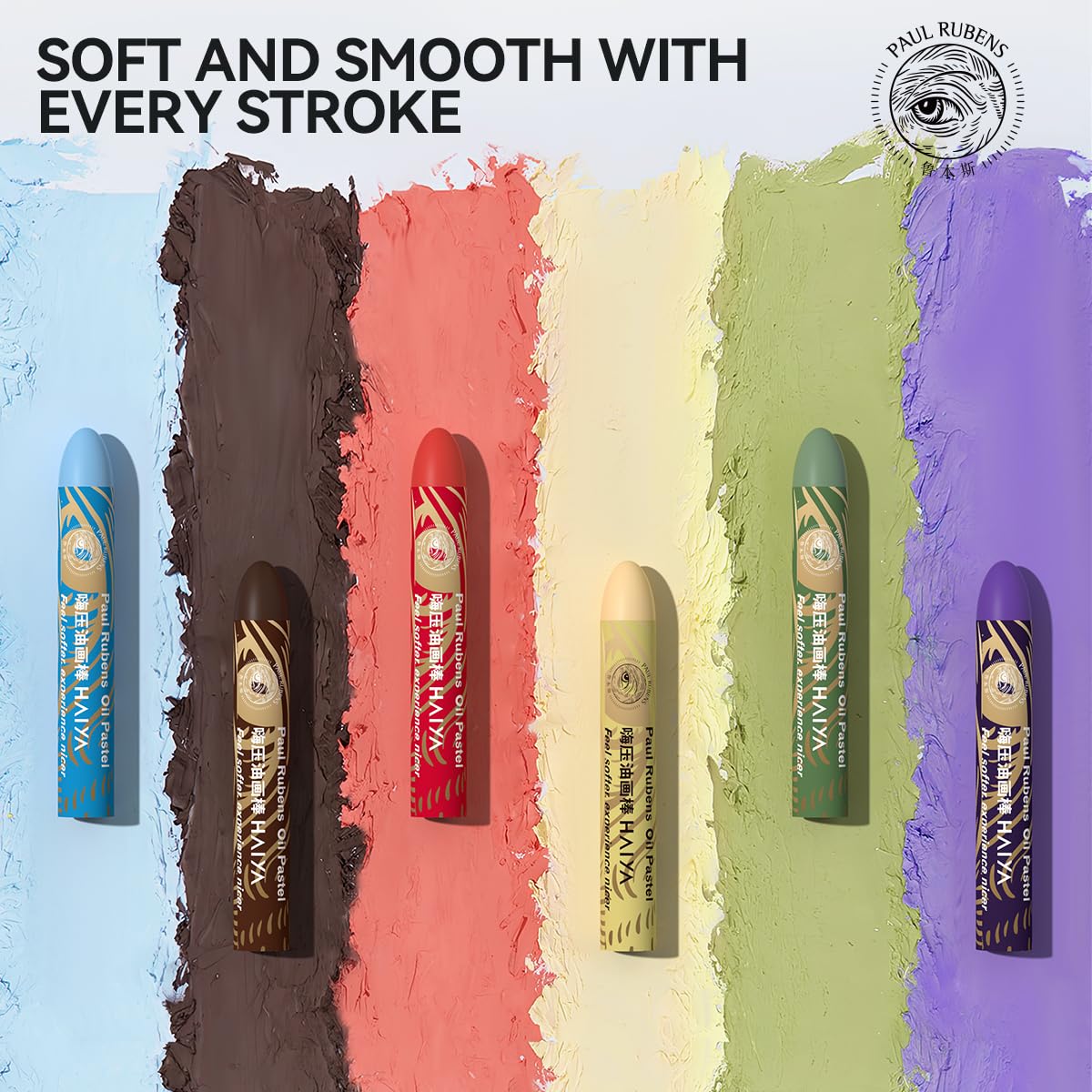 Paul Rubens Oil Pastels, 48 Colors HaiYa Artist Soft Oil Pastels Vibrant and Creamy, Art Supplies for Artists Beginners - Image 2