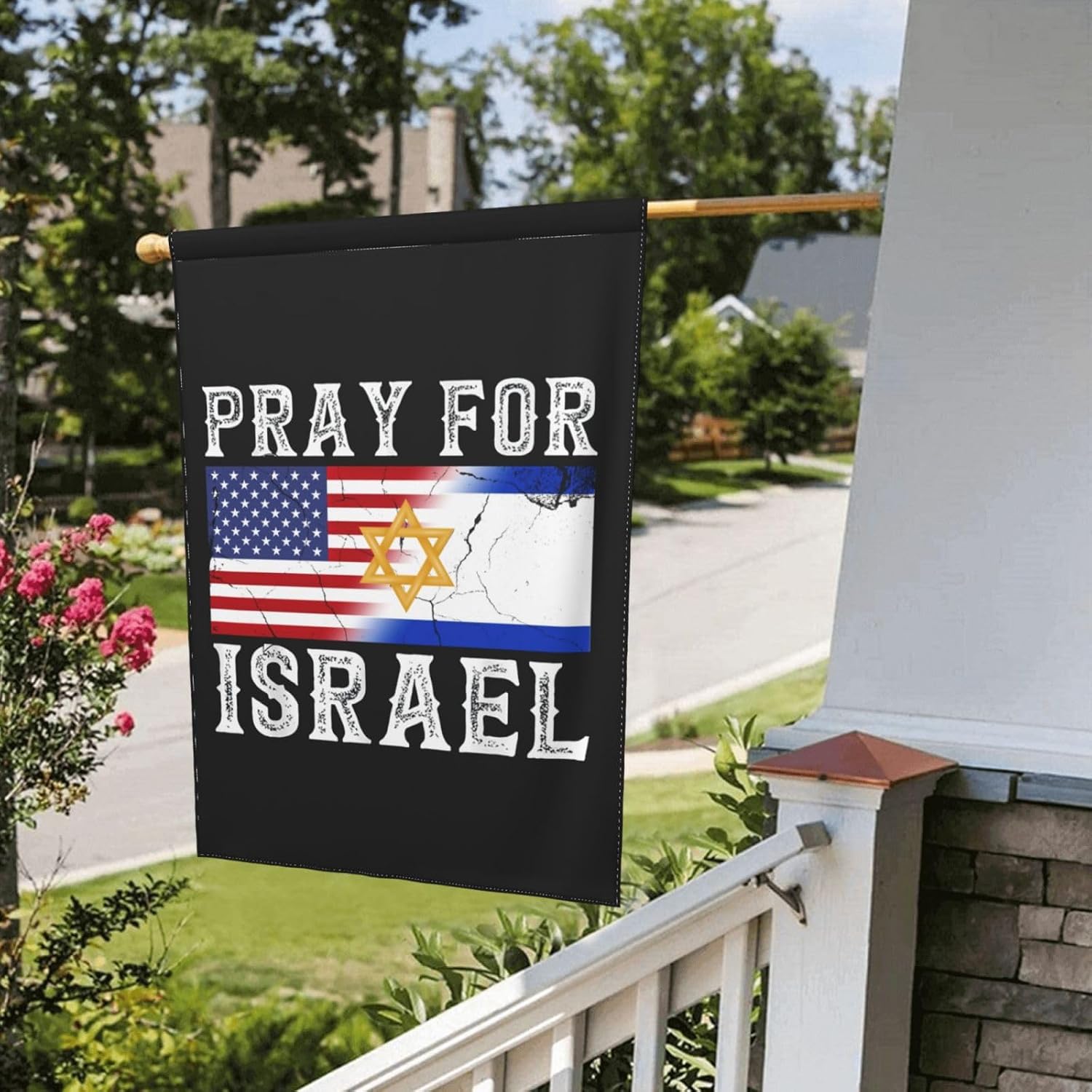 I Stand With Israel Garden Flag Pray For Strong American Support Vertical Double Sided 28x40 Inch Banner Sign For Yard Outdoor Decor image 5