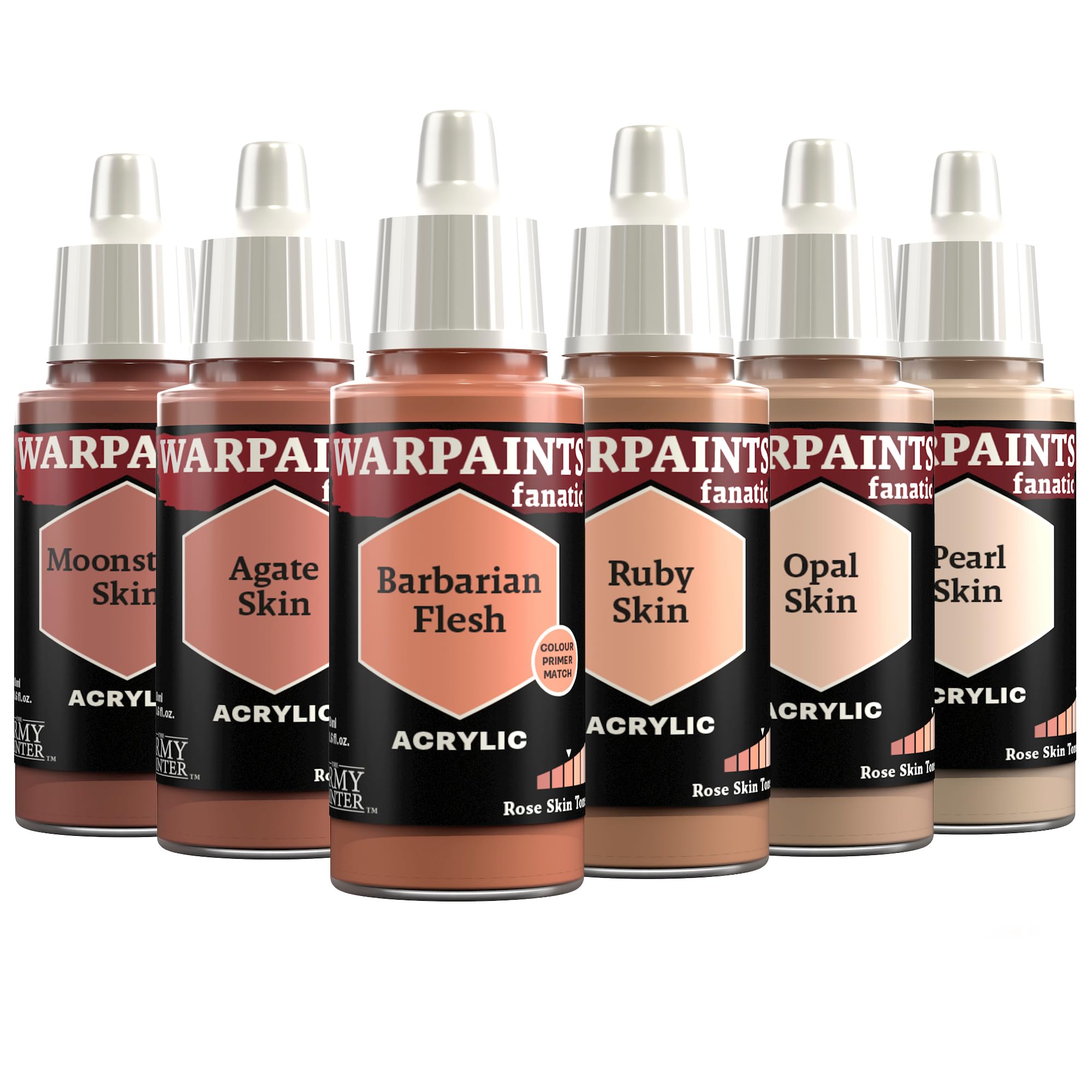The Army Painter, Warpaints Fanatic Flexible Triad: Rose Skin Tones, 6 x 18 ml Peinture Acrylique - Pour Peinture de Figurine Warhammer et Donjon et Dragon