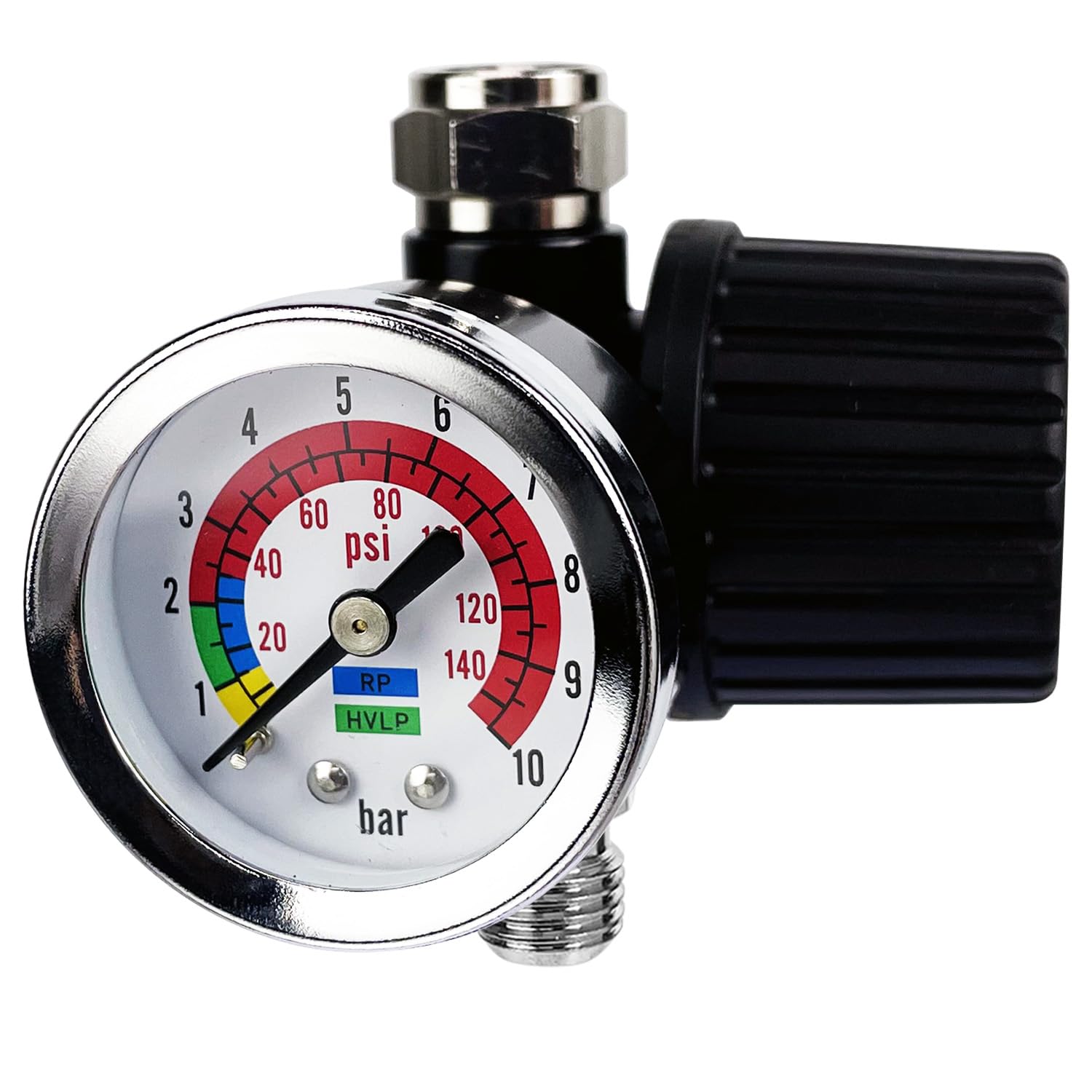 LE LEMATEC Air Compressor Regulator with Gauge, 1/4 NPT Pressure Diaphragm Regulator, 140 PSI Control for HVLP Spray Guns, Pneumatic Tools - AR-02