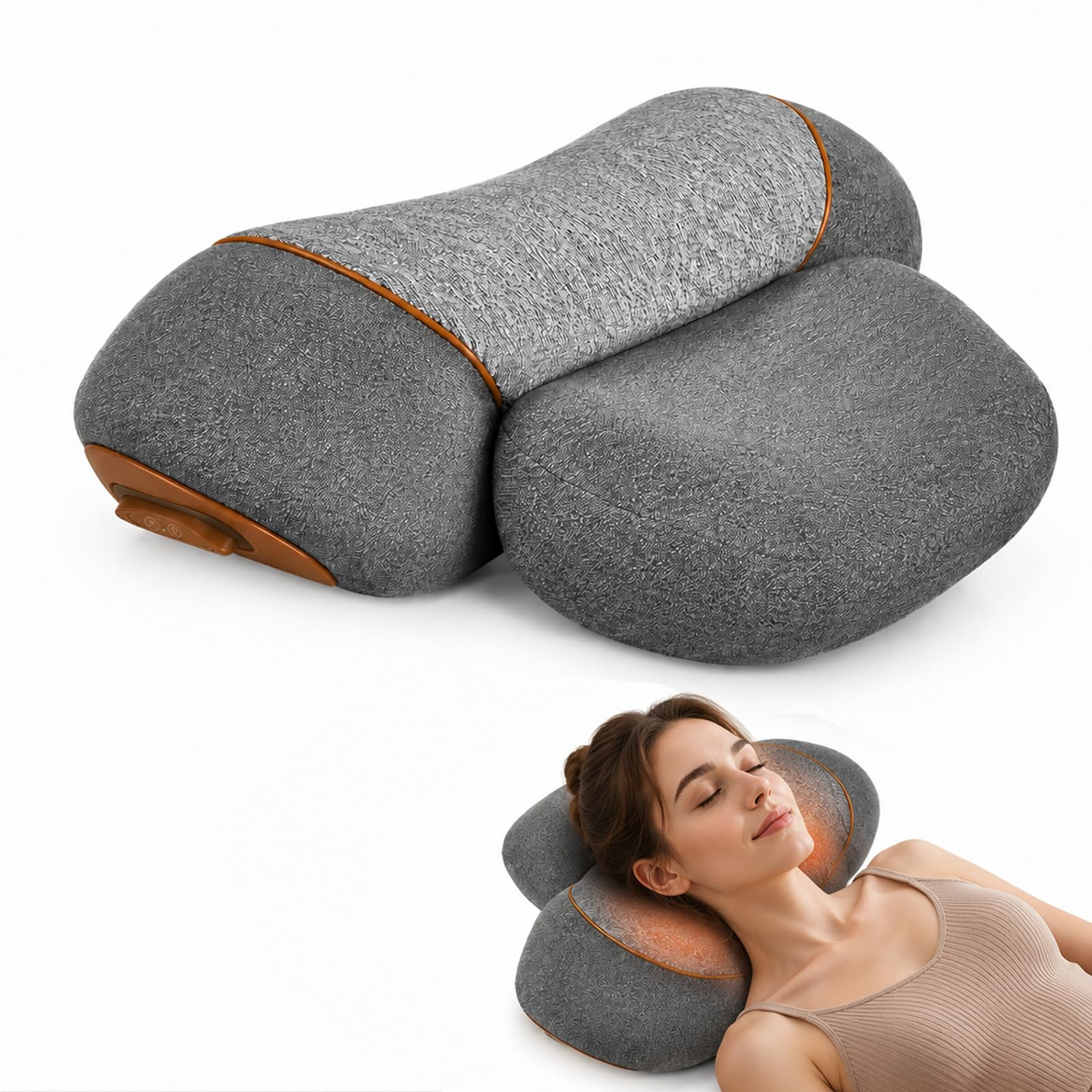 Theatex 3-In-1 Massagegerät Nacken, Original Theatex 3-In-1 Massagegerät, Drei Erweiterte Funktionen: Vibration, Wärmeanwendung Und Traktion, Ein Entspannendes Und Wohltuendes Massageerlebnis