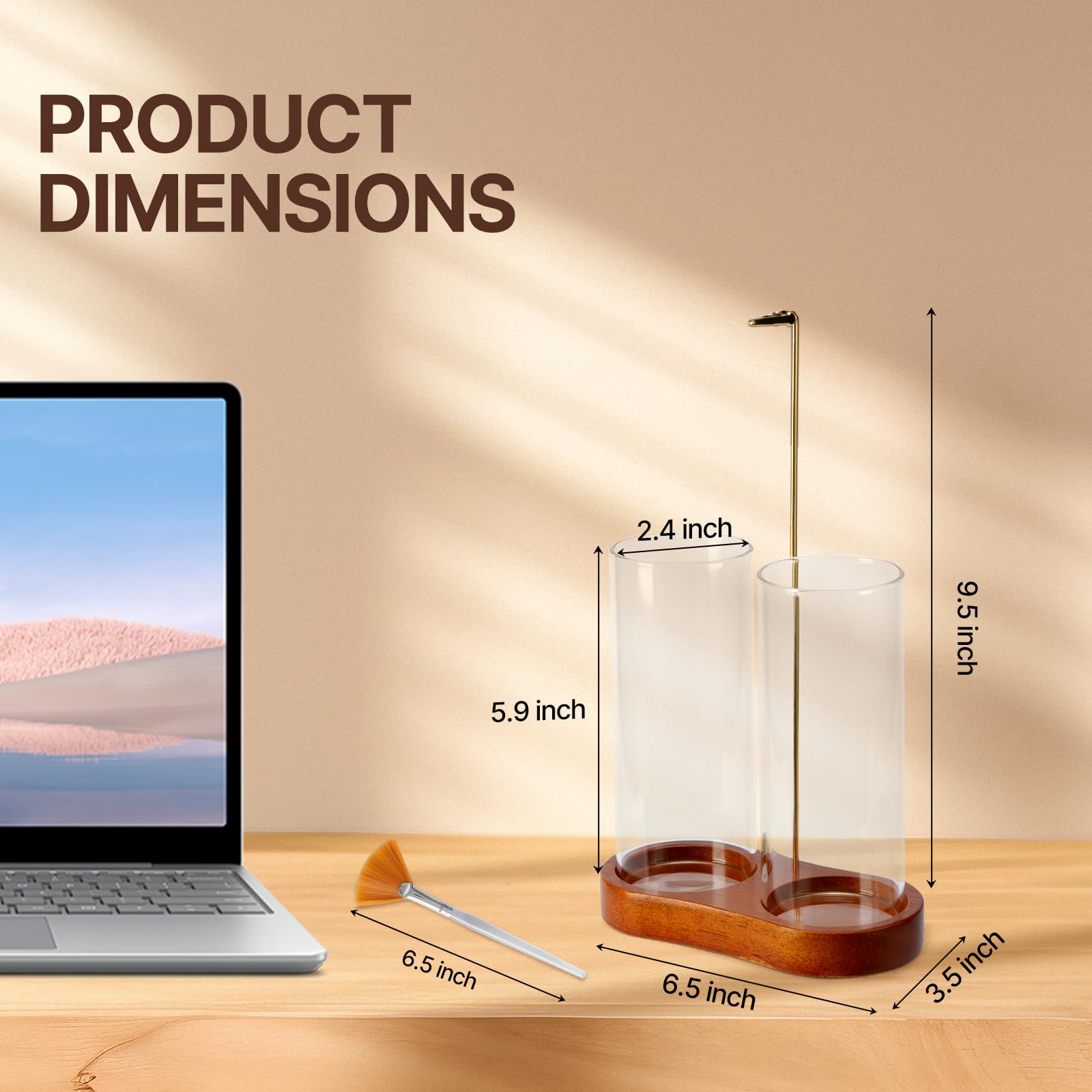 Amazon.com: Gvoeqoi Incense Holder with 2 High Glass Bottle,Wooden