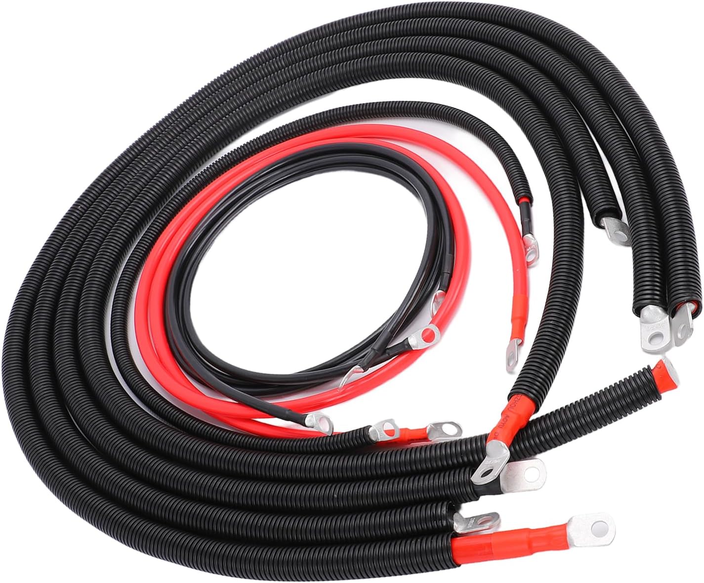 Bewinner 2/0 Starter Battery Cable Kit | Positive & Negative Replacement Harness for Superduty 7.3L 1999-2003