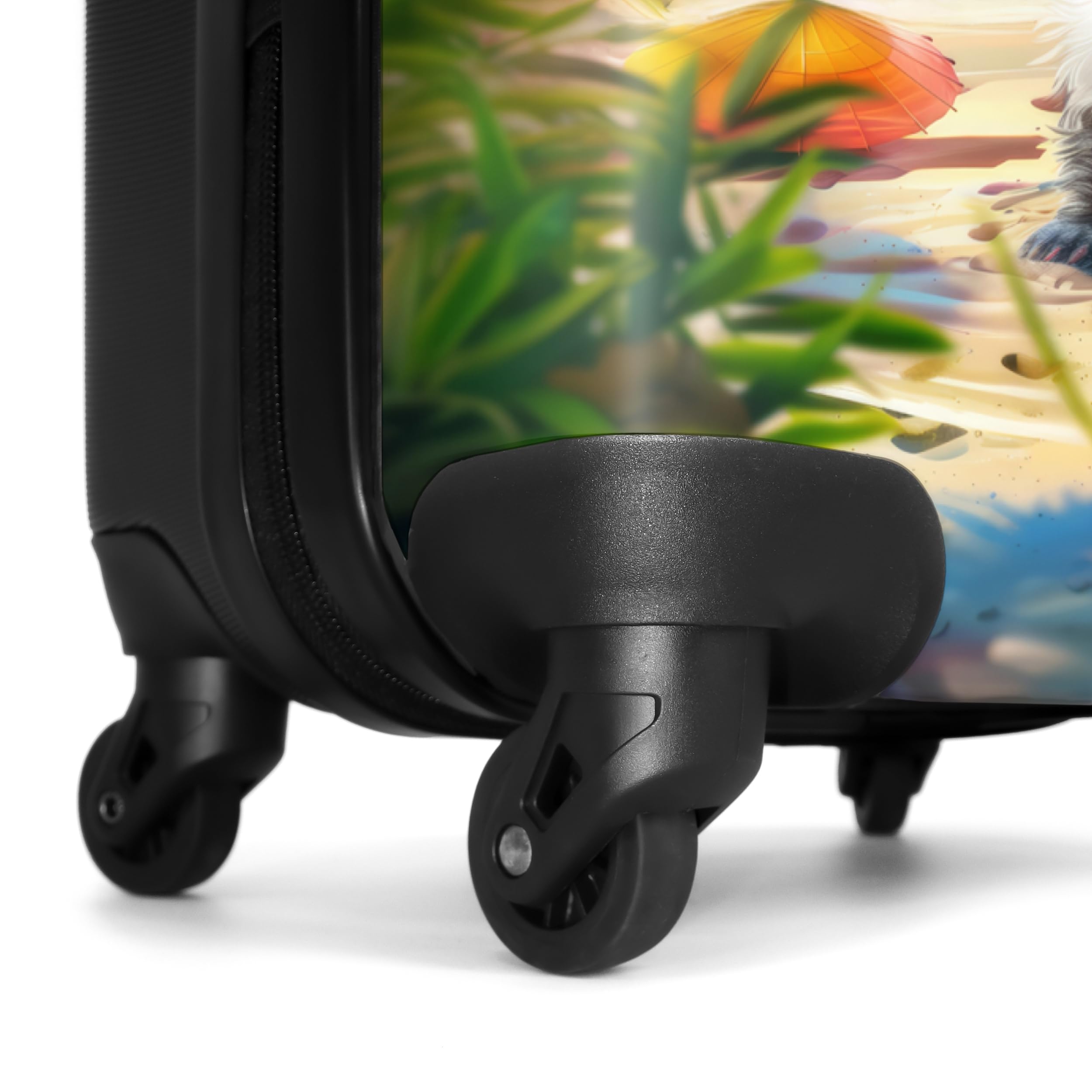 NoBoringSuitcases.com Valise Enfant Cabine à Roulettes 55x35x25cm - Collection Panda Tropical