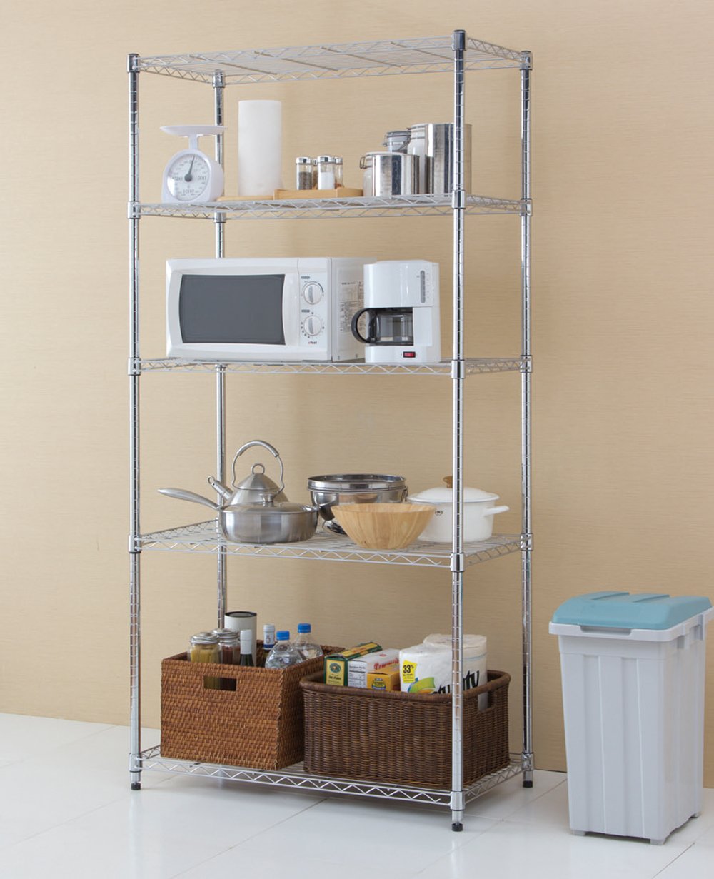 Amazon｜メタルラック 5段 幅90 メタルシェルフ アイリスオーヤマ