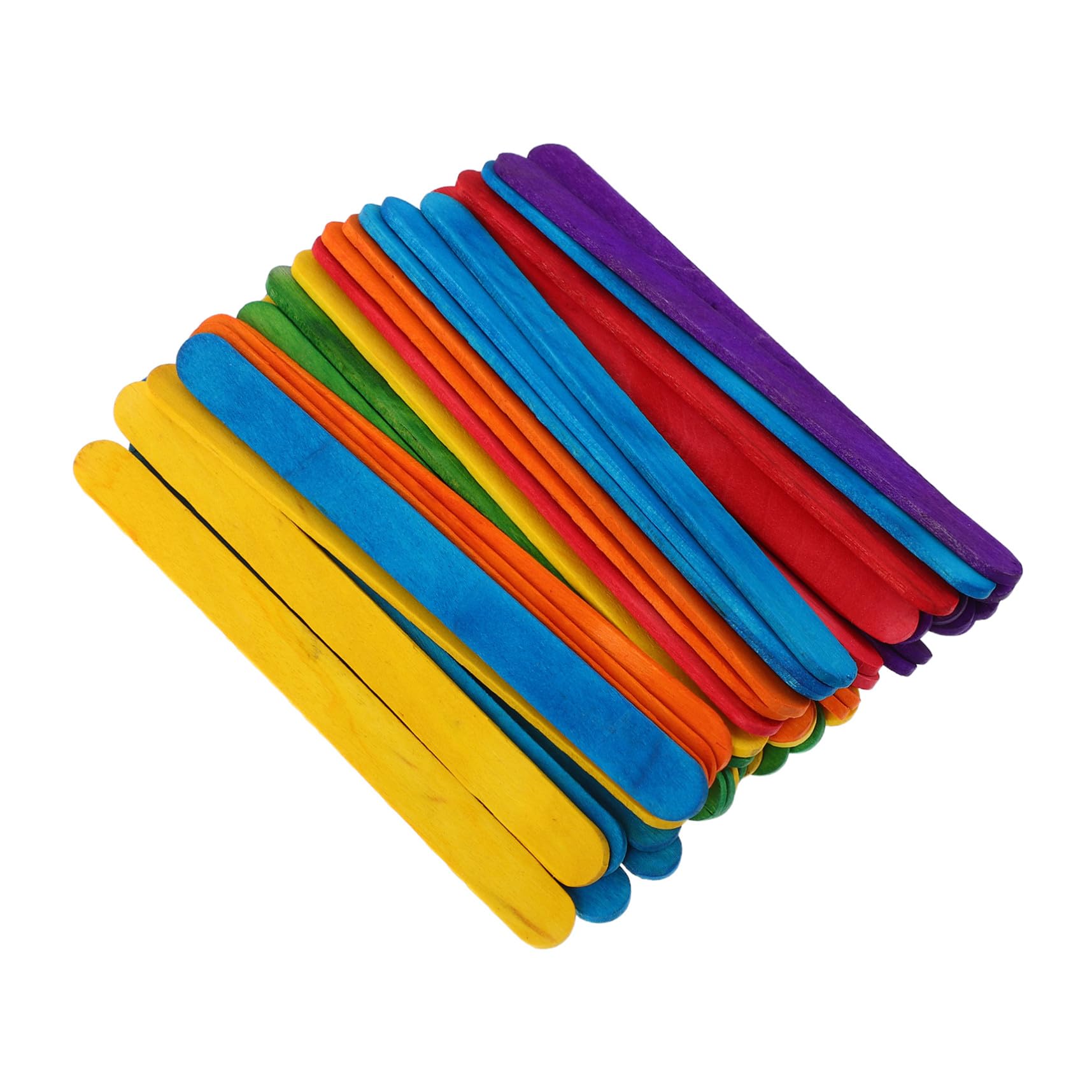 Palitos de Helado de Madera de Colores para Niños, 500 Piezas | Manualidades y Fiestas, Formato Jumbo 114x10x2mm, Uso Versátil Helado y Pastel